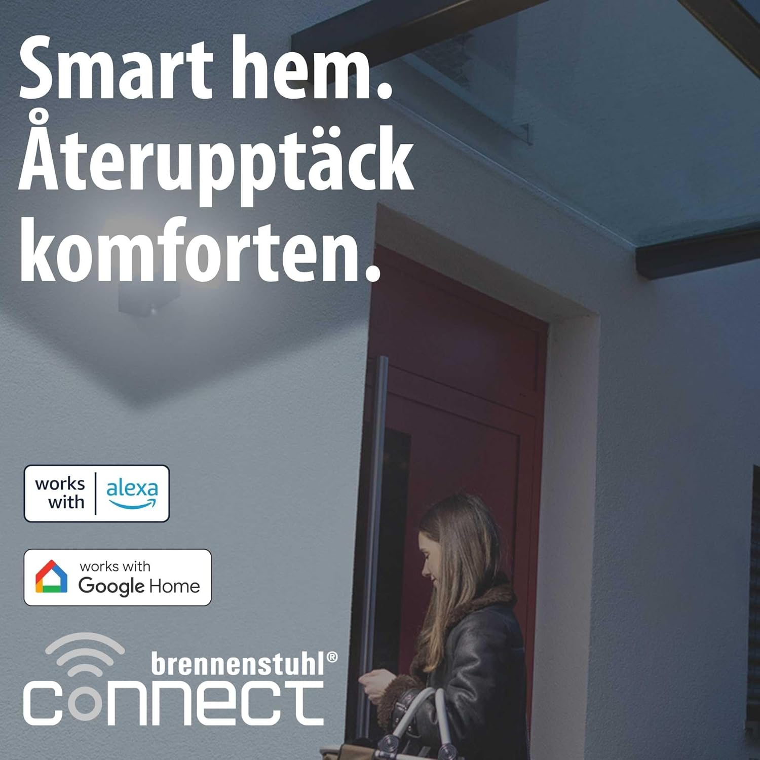 Brennenstuhl Connect Wifi Dual WFD 3051P LED Floodlight with Motion Sensor (36W, 4300Lm, IP54, Multiple Lighting Functions Adjustable via App, Outdoor Spotlight for Mounting image number 2