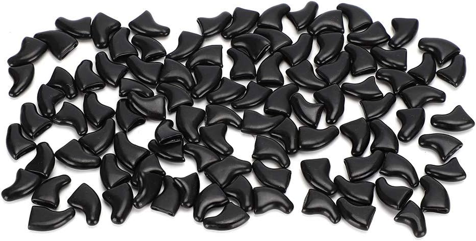 100Pcs Cat Nail Caps, Soft Pet Cat Nail Caps Cover with 5Pcs Adhesive Glue, Kitten Nail Caps Pet Safe anti Scratch Dog Paw Protector Covers for Cats Dogs (Black) image number 2