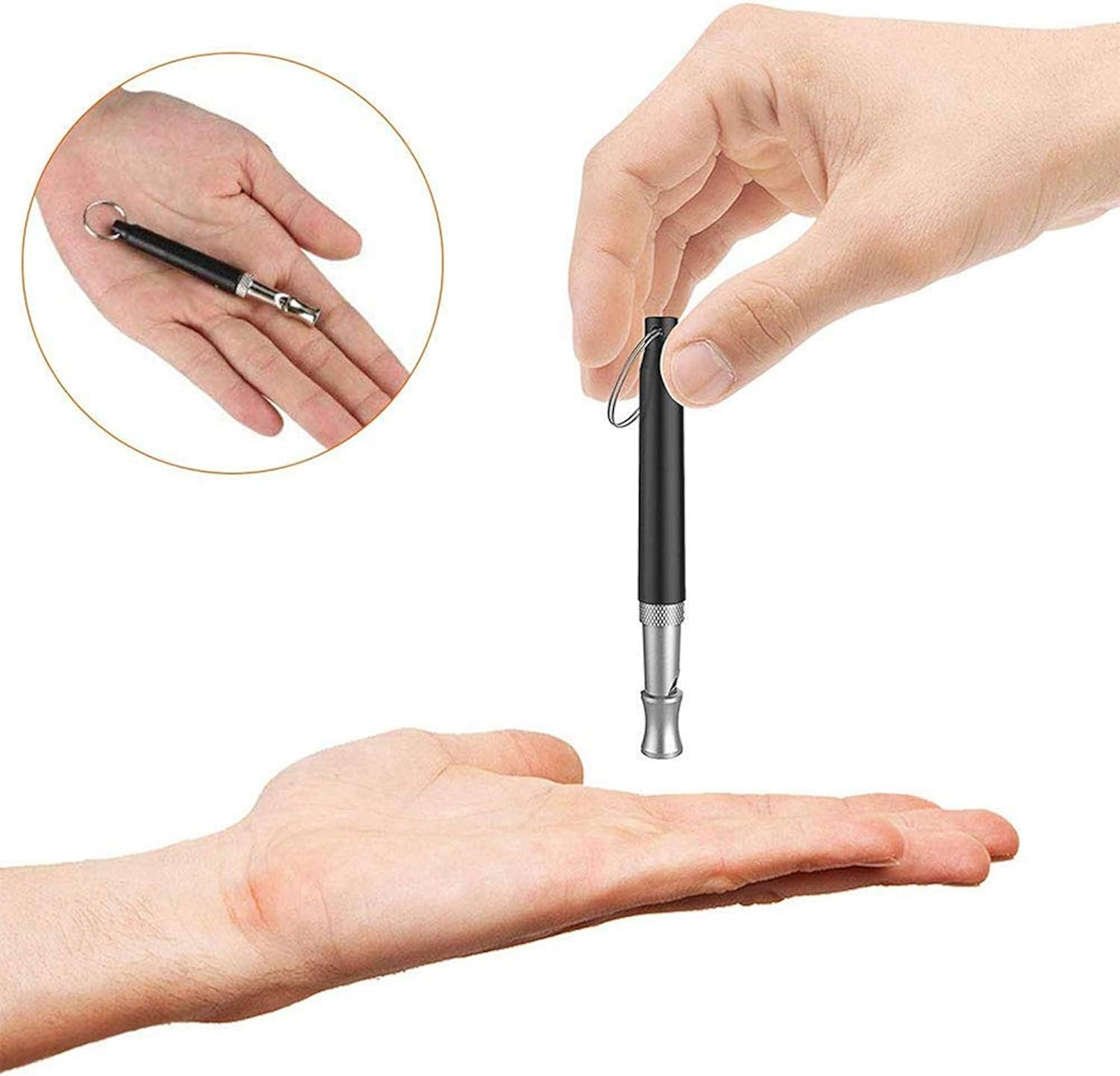 High Pitch Plastic Dog Whistles for Recall Training, Dog Training Whistle with Lanyards and Key Rings image number 3