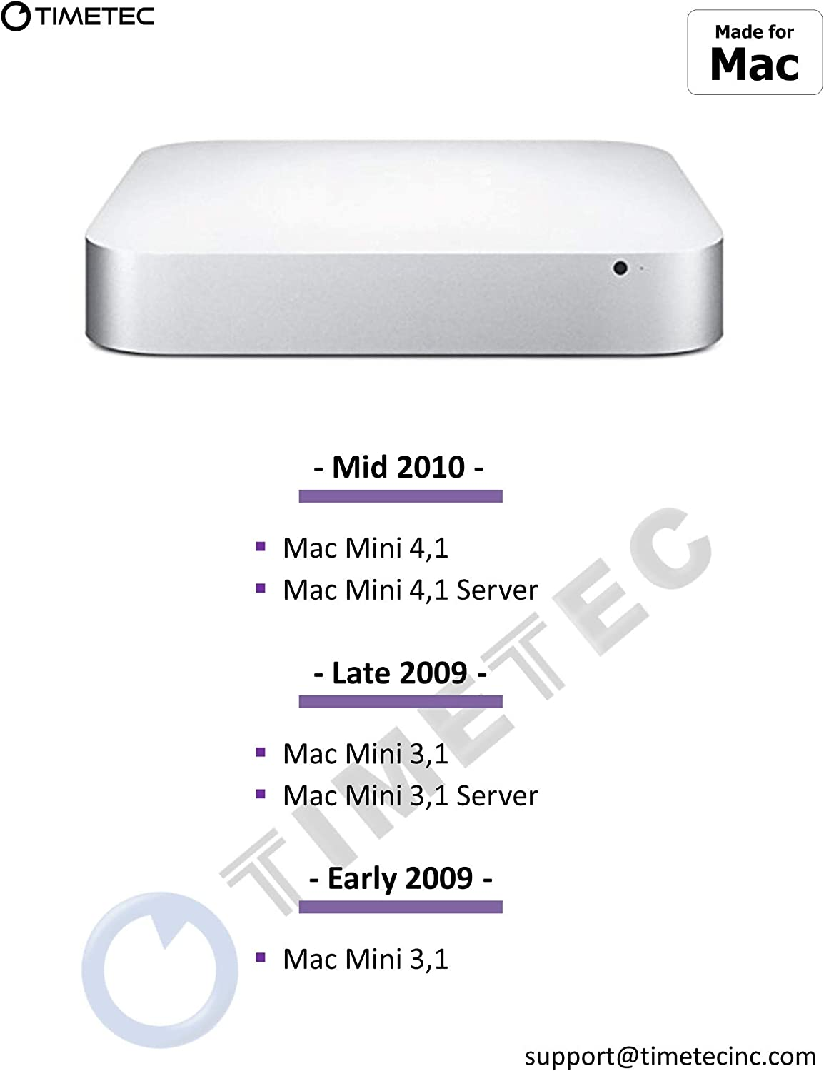 Timetec 8GB Kit(2X4Gb) Compatible for Apple DDR3 1067Mhz / 1066Mhz PC3-8500 CL7 for Mac Book, Mac Book Pro, Imac, Mac Mini (Late 2008, Early/Mid/Late 2009, Mid 2010) SODIMM Memory MAC RAM Upgrade image number 1