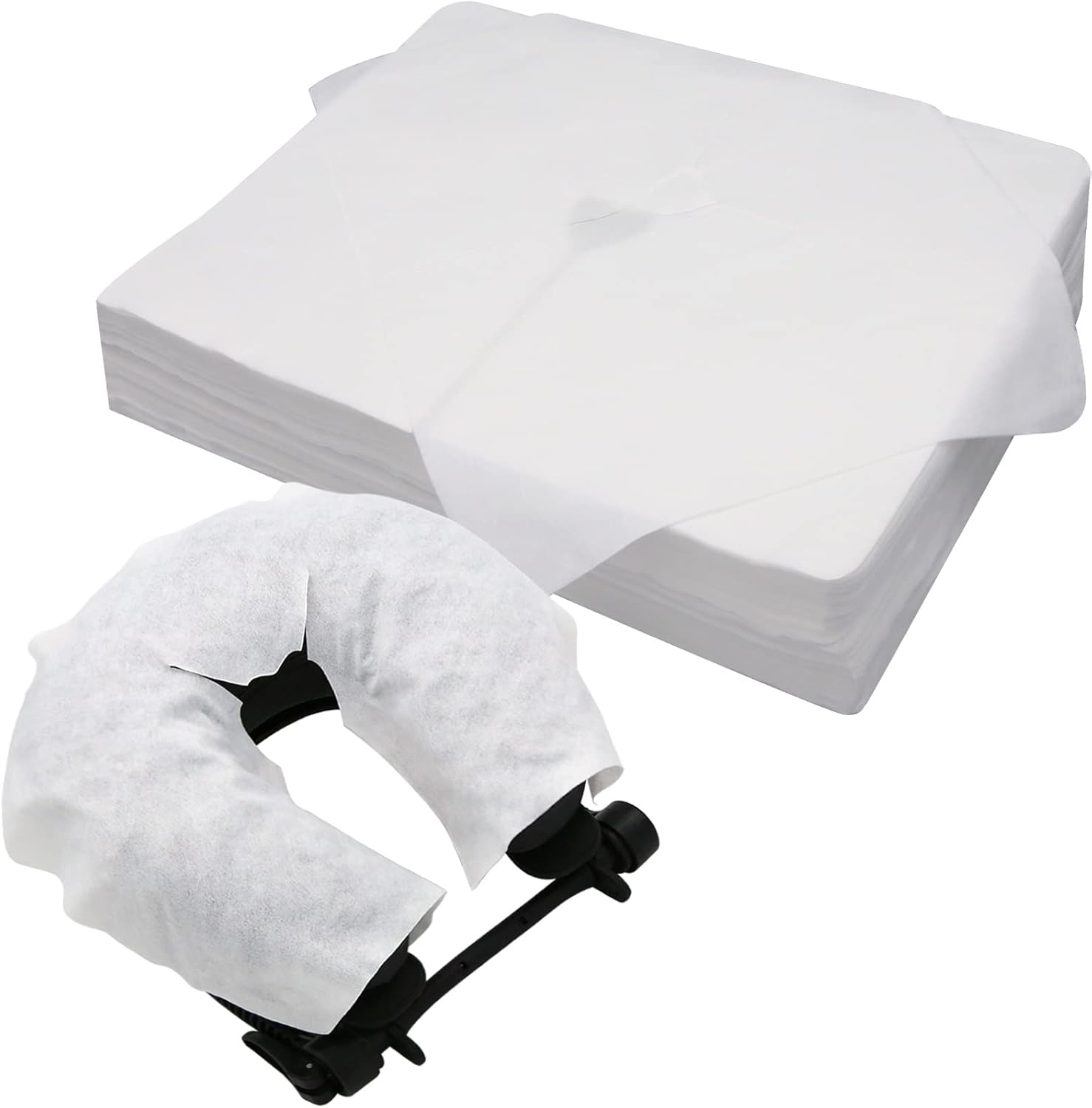 Luriseminger 60Pcs Disposable Massage Table Sheets,Pp Non-Woven Fabric+Pe Oil-Waterproof Massage Bed Cover for Massage Table, Spa Bed Cover Disposable for Tattoo, Waxing,Salon Table,Hotels,Travel