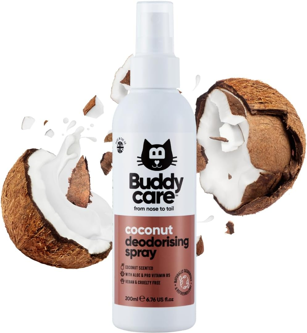 Buddycare Cat Deodorising Spray | Coconut Scented Cat Perfume Spray (200Ml) Odour Remover Refreshing Perfume & Cologne Effective Pet Odour Eliminator image number 2
