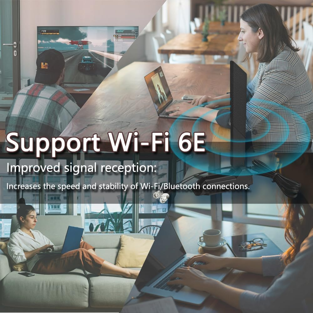 Gintai 2.4 Ghz, 5 Ghz, 6 Ghz Wifi 6E Wifi Antenna Cable for ASUS Z690-A Z690-E Z690-I Z690-F Z690-G Z690-F 14008-02650600