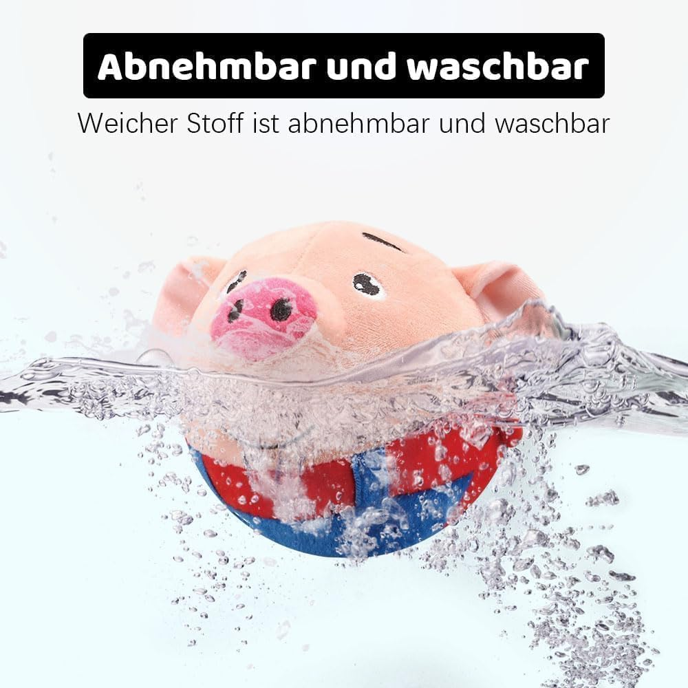 Aymxcls Active Moving Pet Plush Toy, Interactive Talking Moving Dog Ball Toy, Washable Cartoon Pig Plush Sound Electronic Shake Bounce Boredom Toys for Dog, Pets, Cats image number 6