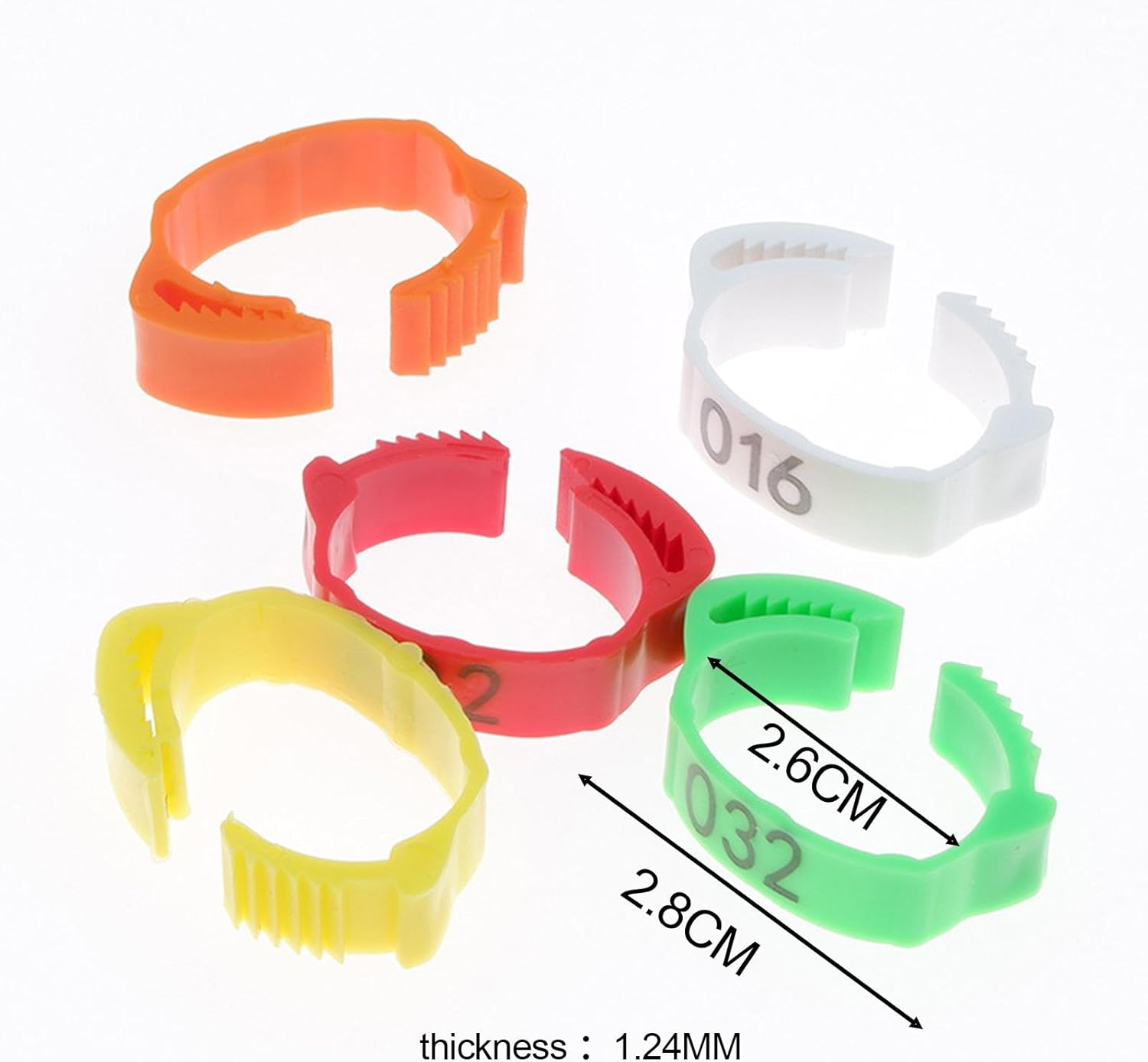 100X Poultry Foot Bands Chicken Leg Rings Adjustable Numbered Tag Markers Poultry Leg Bands Poultry Foot Rings for Chickens image number 4