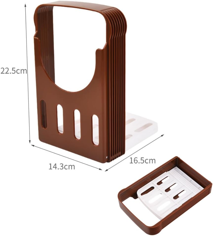 Poemtian Bread Slicer Kitchen Bread Slicer for Homemade Bread Bread Cutter Slicing Guide Slicer Cutting Loaf Toast Foldable and Adjustable Home Kitchen Accessories image number 1