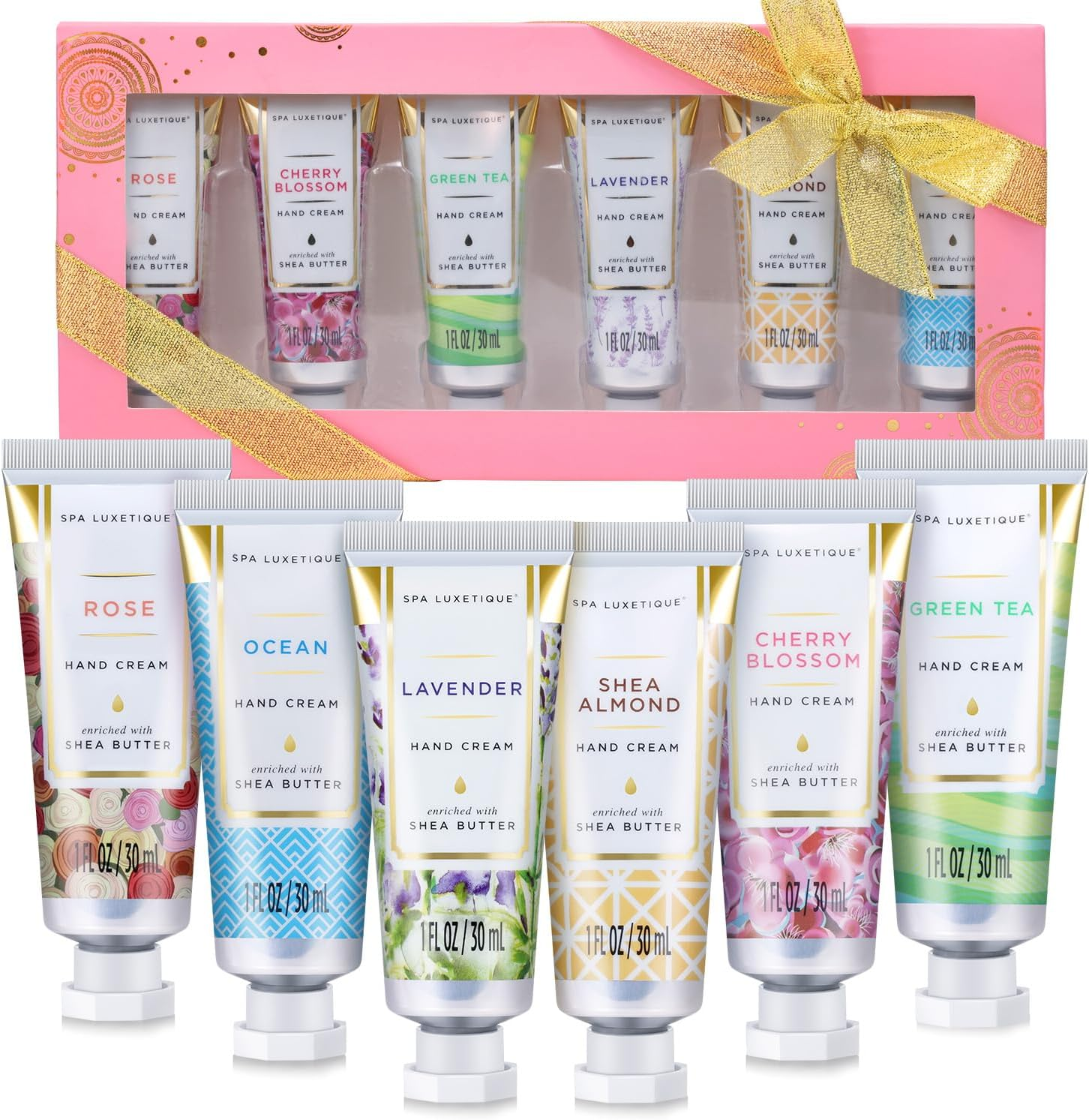 Spa Luxetique Shea Butter 6Pc Hand Cream Gift Set