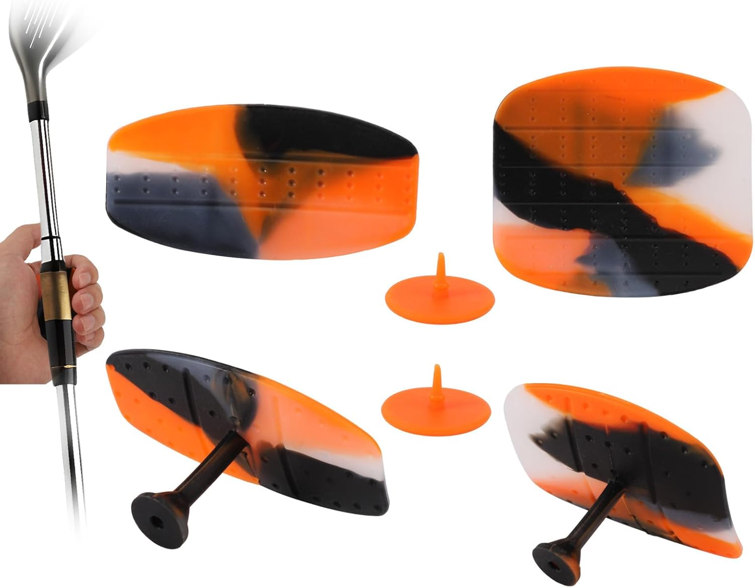 Lyreh 2Pcs T-Grip Golf Trainer, Anti-Slip Silicone Grip Golf Club Training Aid Practical Swing Practice Accessory for Golfers of All Skill Levels image number 4