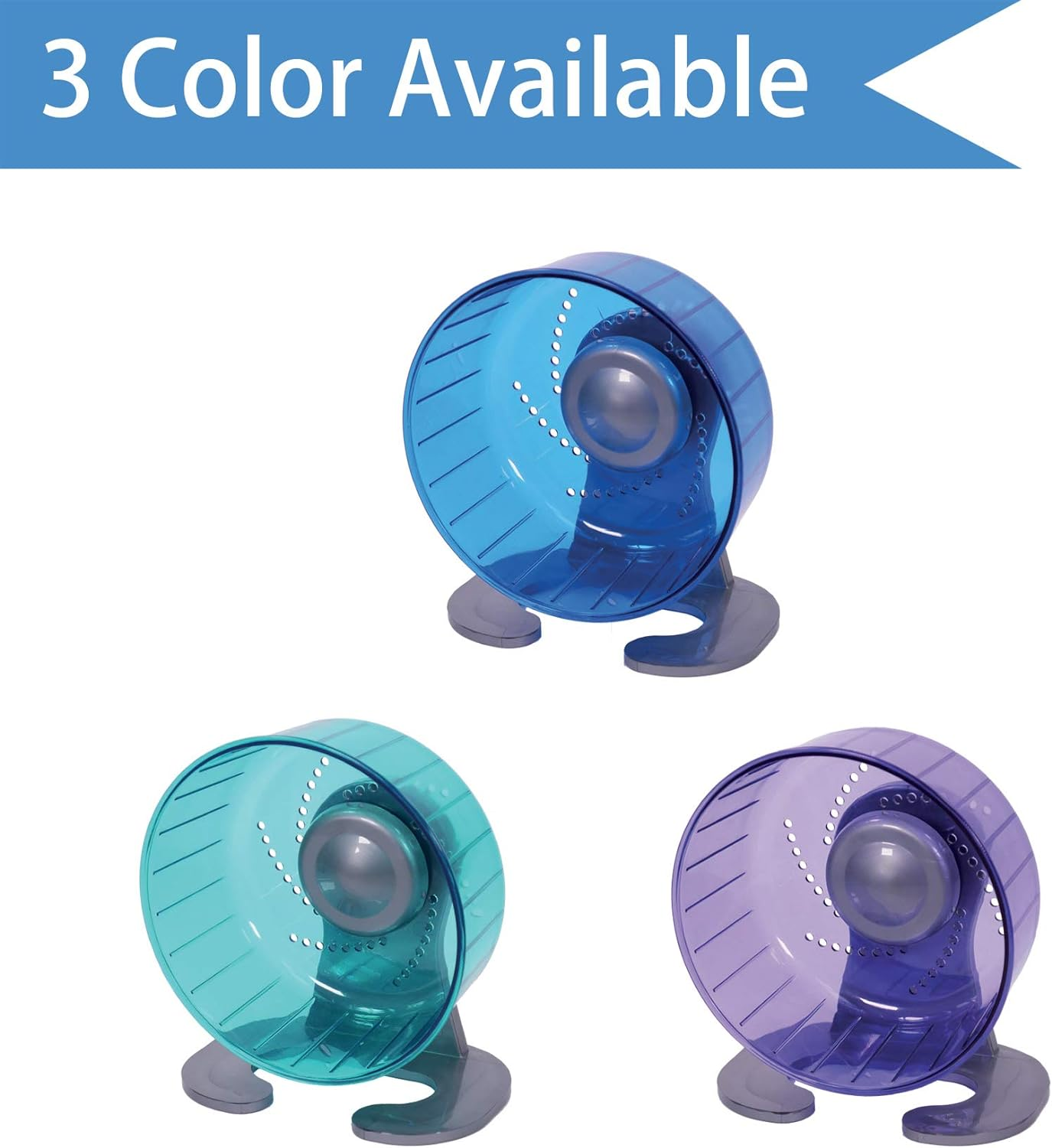 Petest Hamster Exercise Wheel, Silent Spinner Hamster Running Wheels, Diameter 6.7 Inch, Blue image number 4