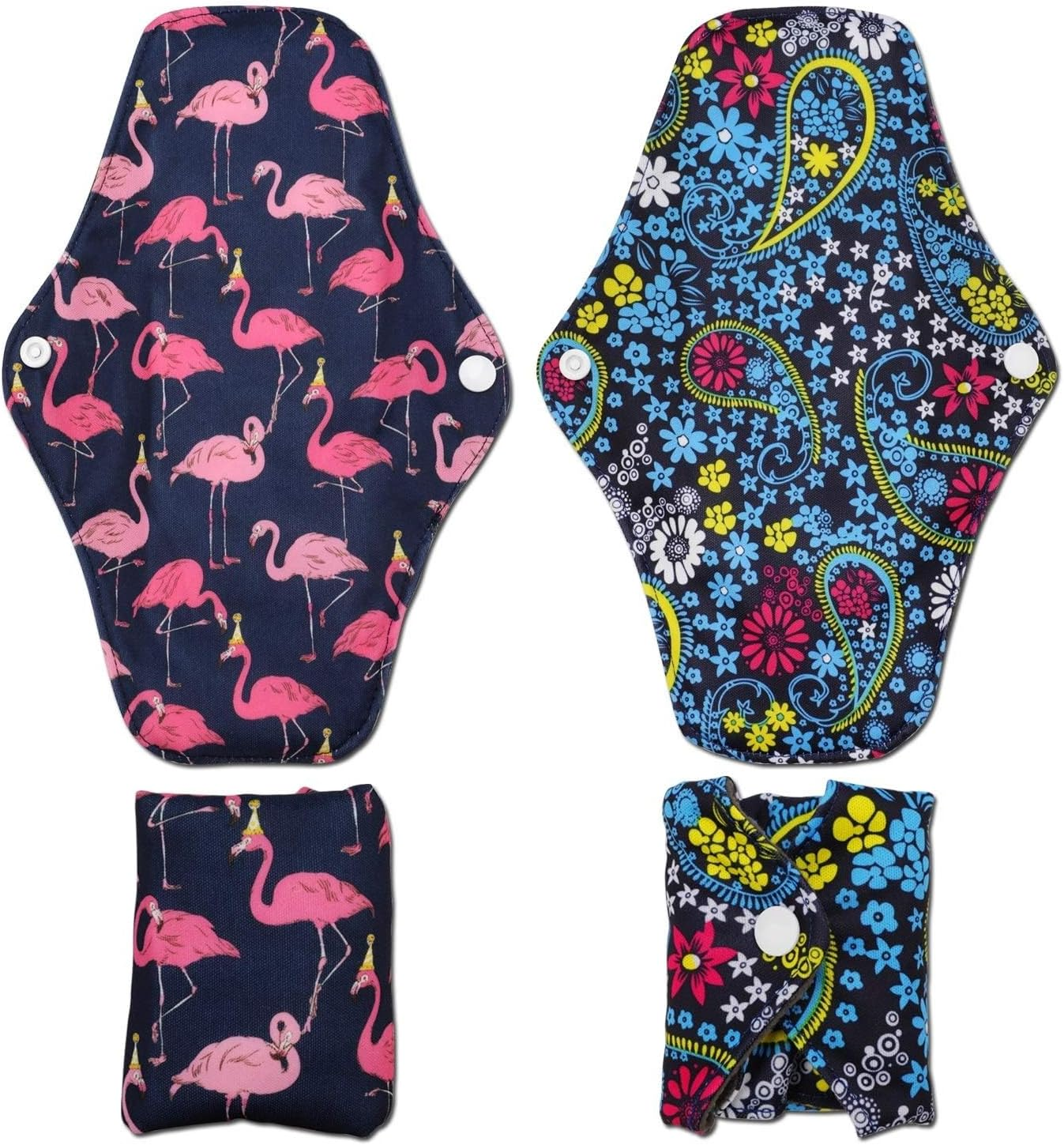 Reusable Menstrual Pads (7 in 1, 10In*7In), Cloth Pads for Heavy Flow with Wet Bag, Large Sanitary Pads Set with Wings for Women, Washable Overnight Cloth Panty Pad Liners Period image number 4