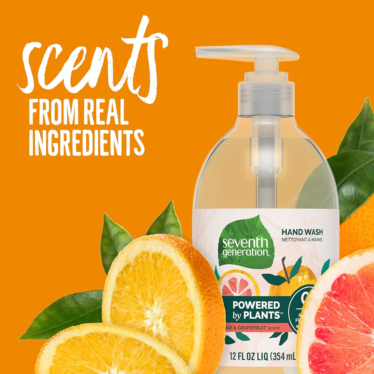 Seventh Generation Hand Wash, Mandarin Orange & Grapefruit Scent, 12Oz image number 2