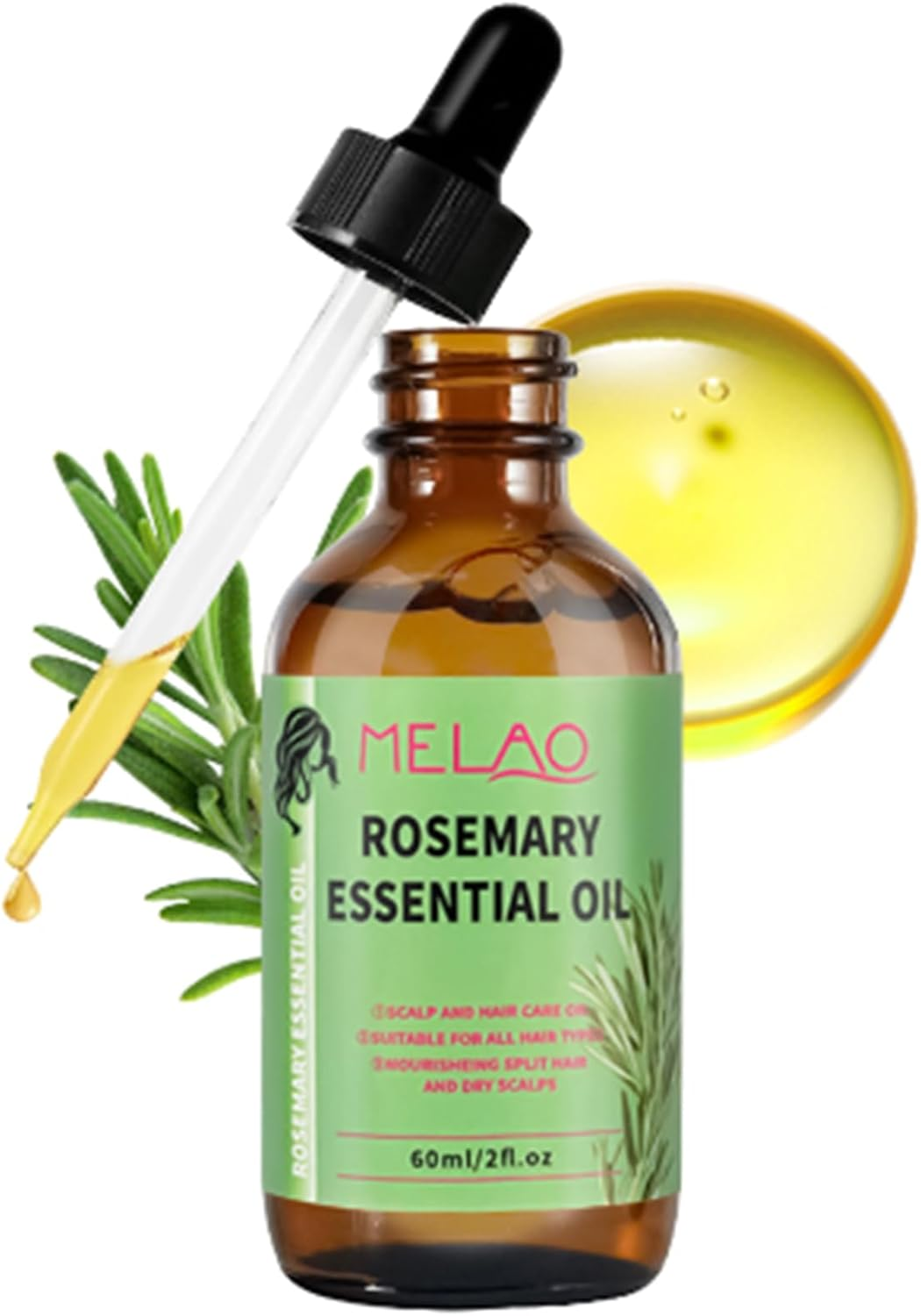 Rosemary & Mint Hair Oil, Split Ends & Dry Scalp Treatment - Made with Biotin & Essential Oils for Strengthening, Soothing, Moisturizing & Encouraging Longer, Healthier Hair image number 5