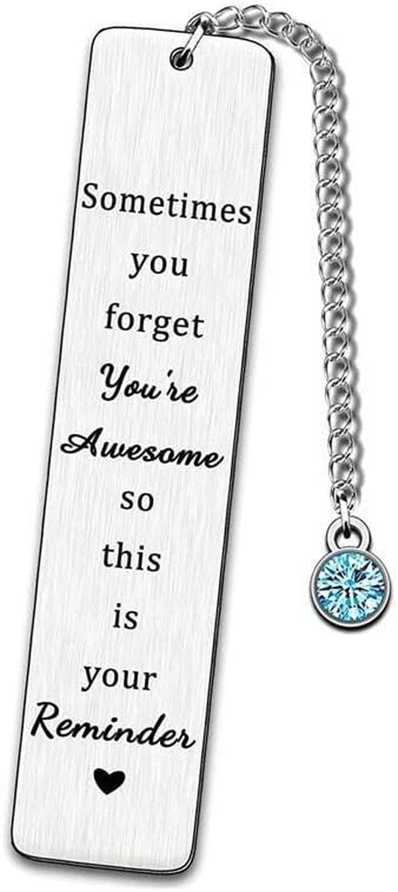 Christmas Birthday Gifts Bookmarks Inspirational Gift Bookmark for Women Men Sometimes You Forget You'Re Awesome Gift Book Marks for Book Lovers Coworker Gifts for Bookworm image number 3