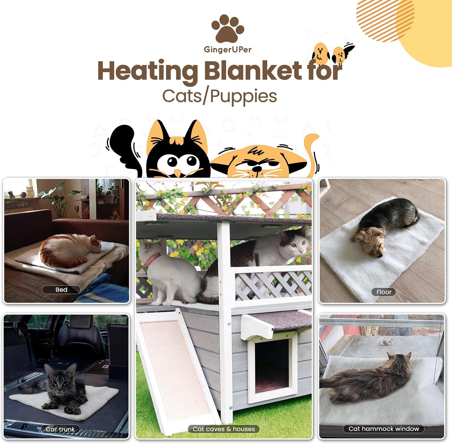 Generisch Self Heating Cat Blanket 60X45Cm image number 2