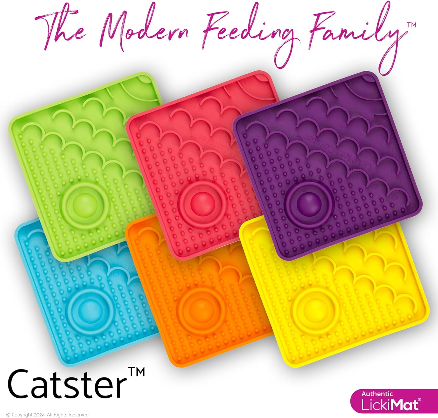 Lickimat Catster Combo Slow Feeder with Micro Dish - Enhance Hydration - Ideal for All Cats and Kittens - Promotes Healthy Eating and Engagement - Innovative Cat Feeding Solution - Pink image number 2