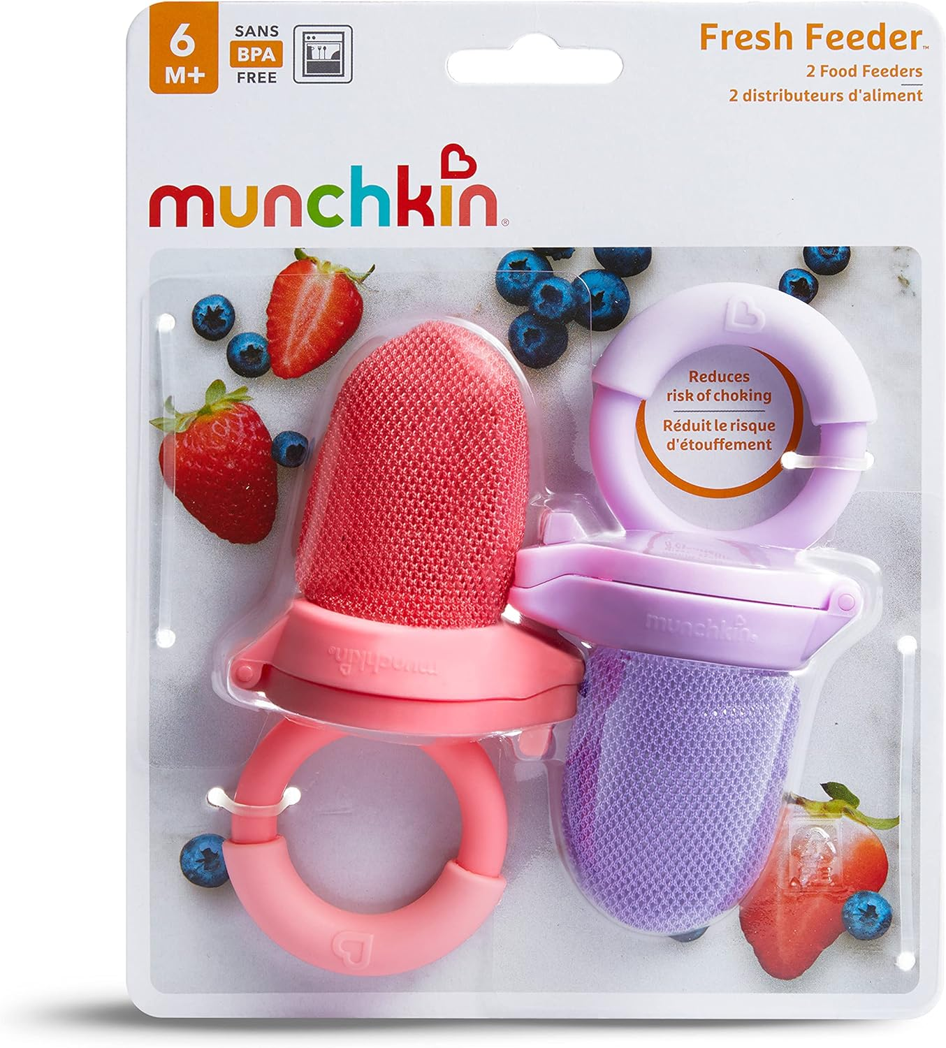 Munchkin 2-Piece Fresh Food Feeder, Purple/Green image number 2