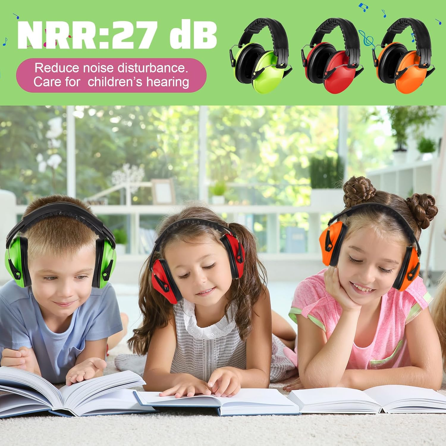 Amylove 12 Pcs Kids Ear Protection Noise Cancelling Headphones Ear Muffs Bulk 30Db Sensory Headphones image number 1
