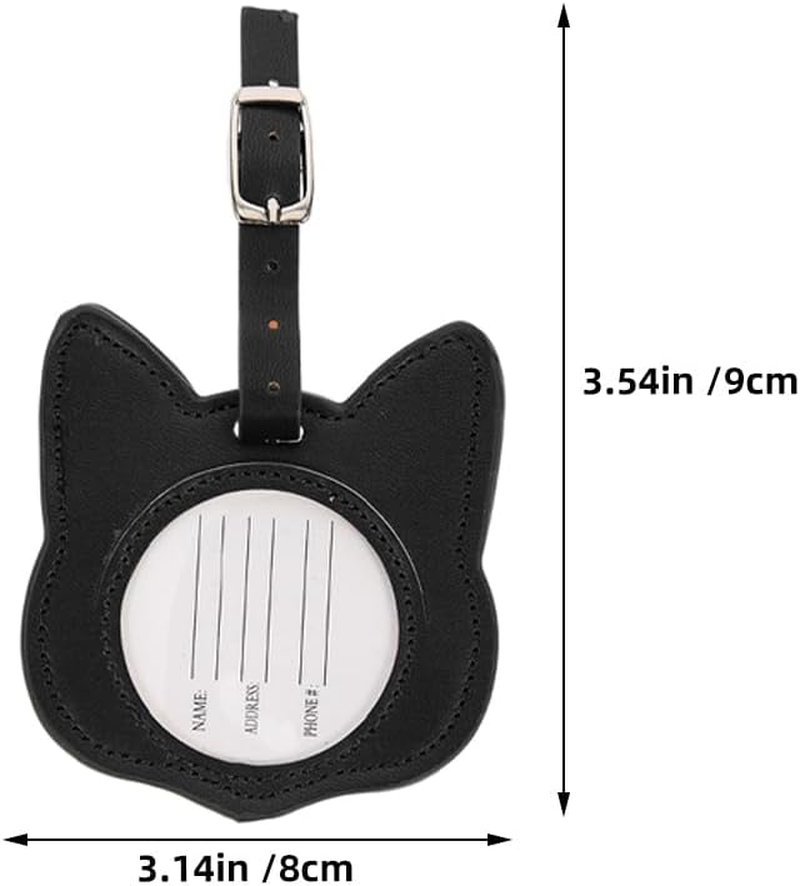 CIMAXIC 6Pcs Cat Luggage Tags: Cute Cat-Shaped Bag Identifier Cartoon Suitcase Label Travel Baggage Tags Luggage Identify Label for Women Men image number 1