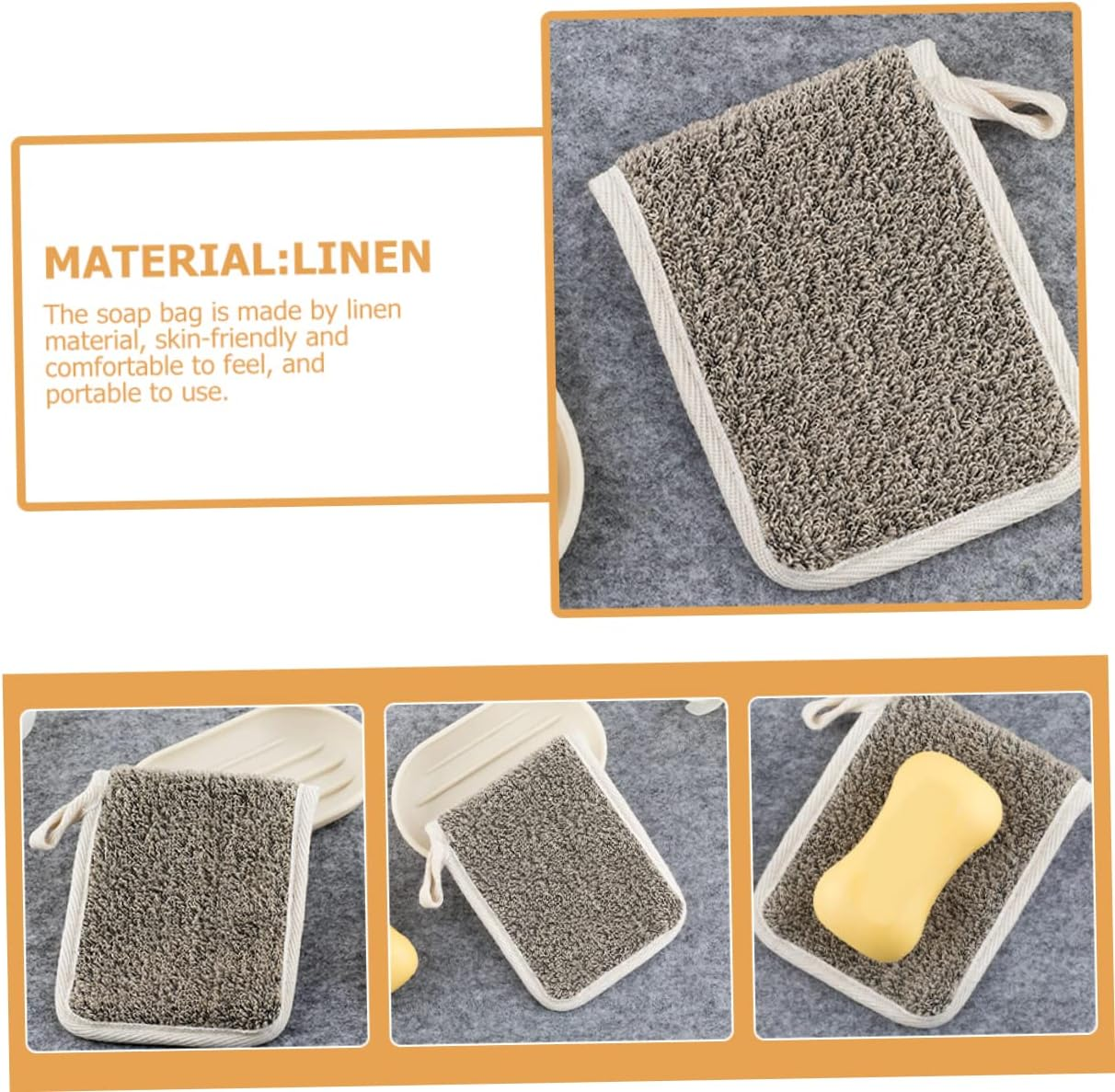 FRCOLOR 4Pcs Bar Soap Pouch Soap Sleeve Mesh Body Scrubber Holder Shower Exfoliating Bag Keep Shower Clean