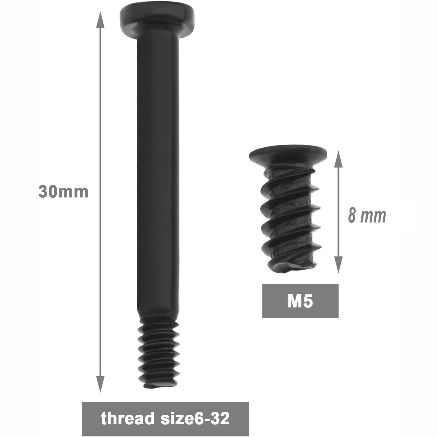 100 Pack Computer Case Fan Screws Kit PC Fan Screws Housing Radiator Screws Computer Chassis Fan Components 50PCS #6-32X30Mm & 50PCS M5X10Mm Black image number 5