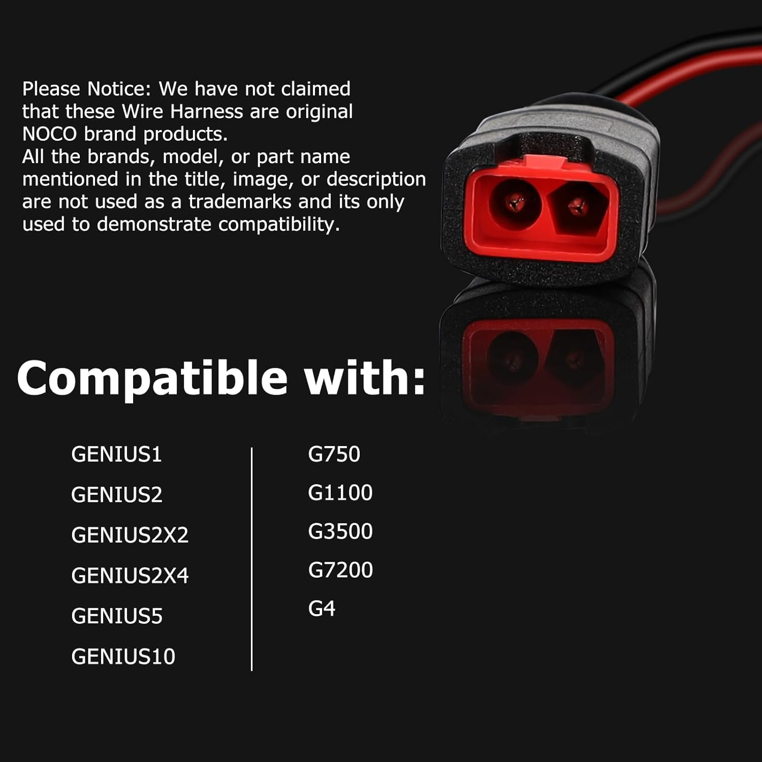 Wires Harness Compatible with NOCO GC008 X-Connect M10 (3/8In) XL Eyelet Terminal,Smart Batteries Trickle Charger Cable