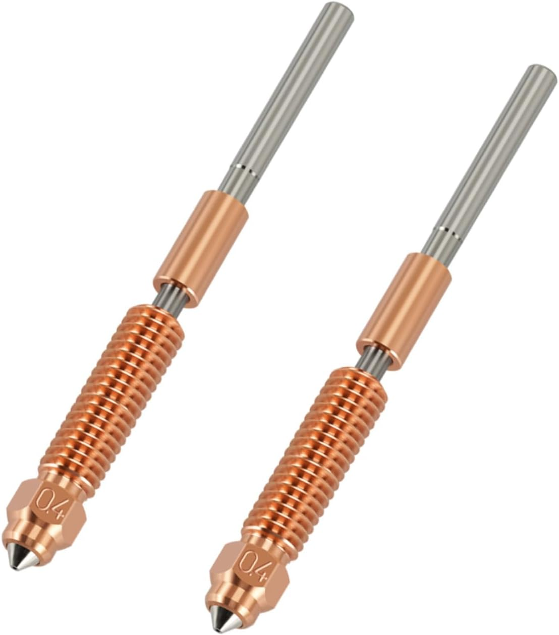 LEOWAY K1C Unicorn Quick-Swap 3D Printer Nozzle Kit (0.4Mm),High-Speed Nozzle, Copper Alloy and Hardened Steel Nozzles for K1C/K1 SE, Ender 3 V3/V3 plus 3D Printer (2PCS) image number 1