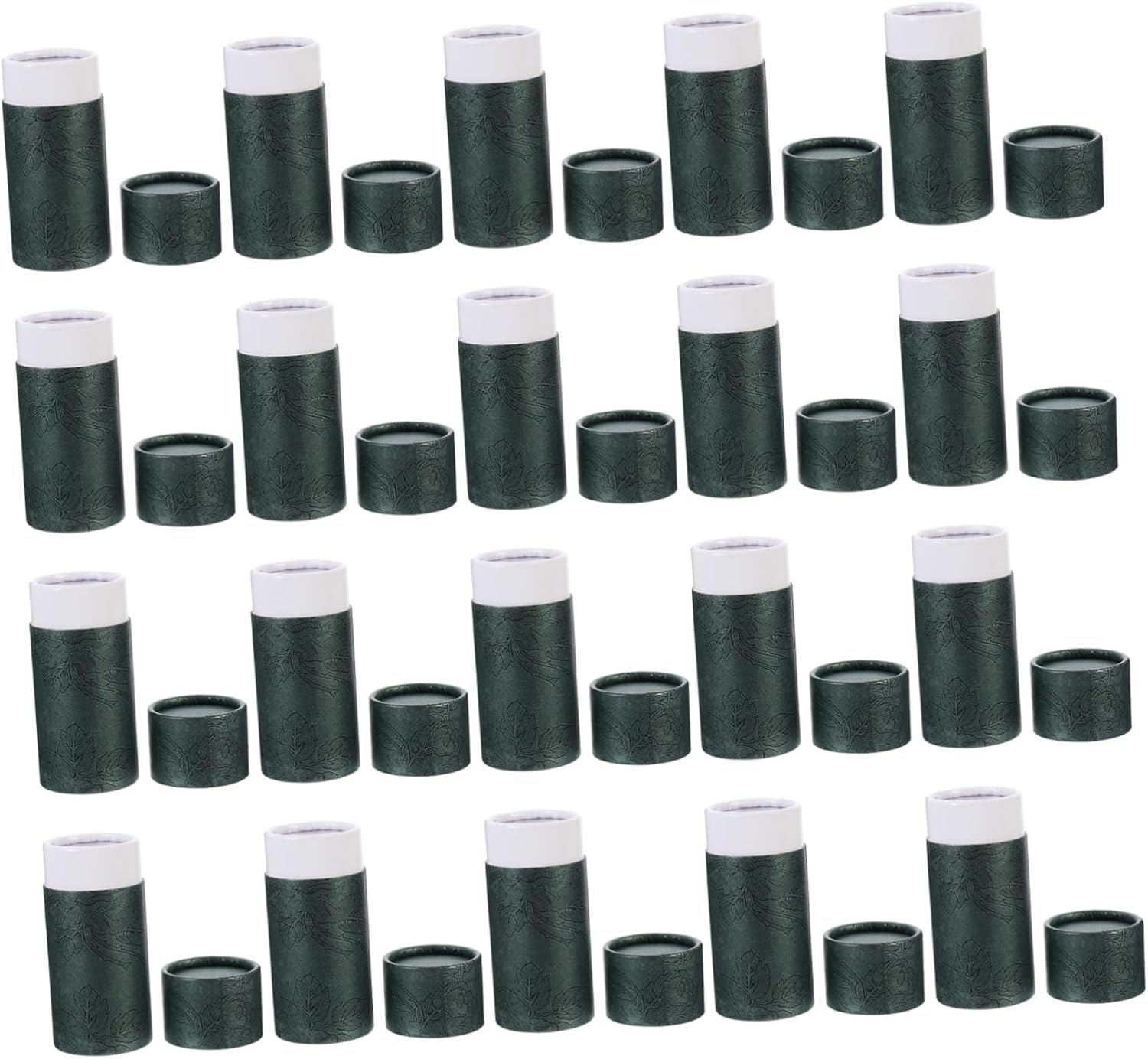 10Pcs Essential Oil Bottle Paper Cylinder Boxes Kraft Brown Storage Containers with Lid for 50Ml Bottles, Reusable Packaging for Travel and Packing