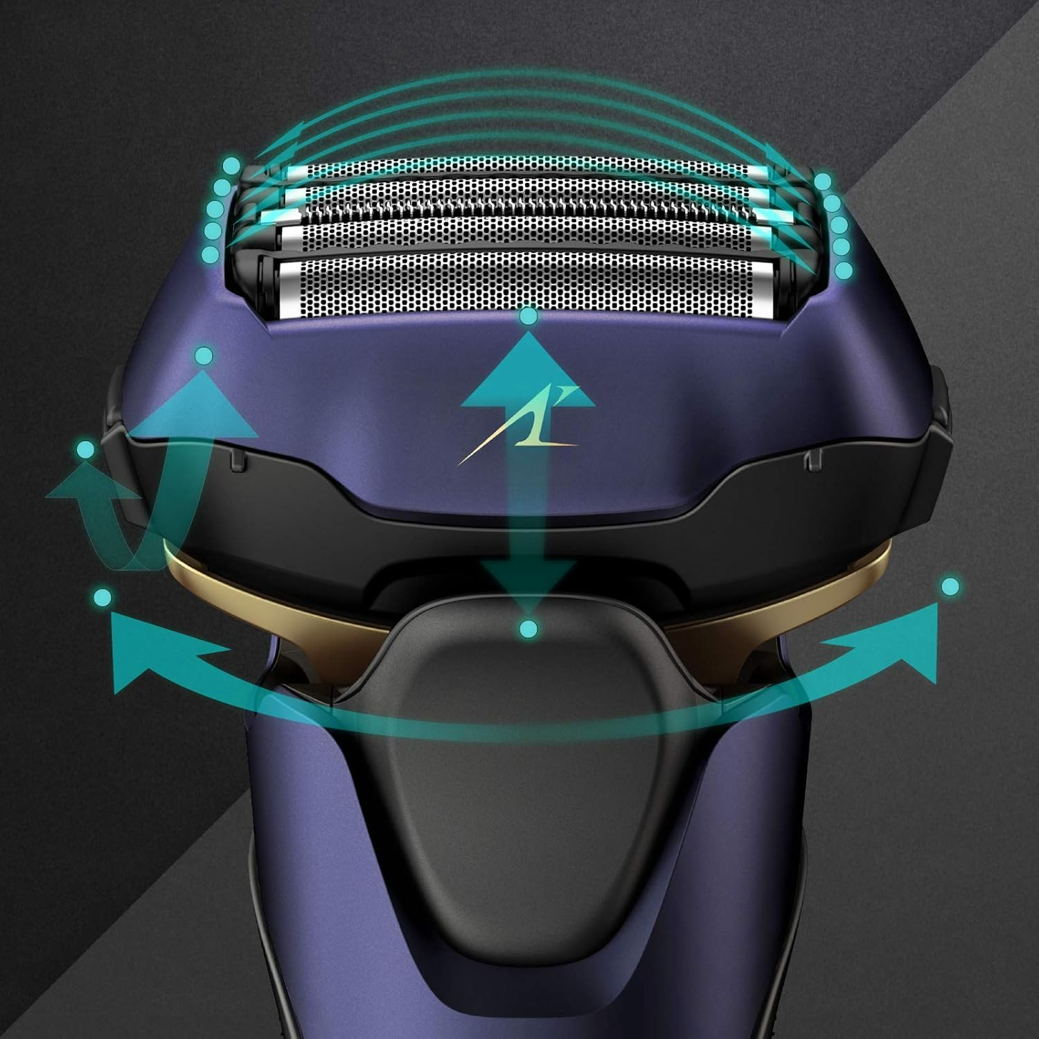 Panasonic ES-LV67-A803 Wet/Dry Razor, 5-Way Shaving Head with Linear Motor, Includes Long Hair Trimmer, Navy Blue