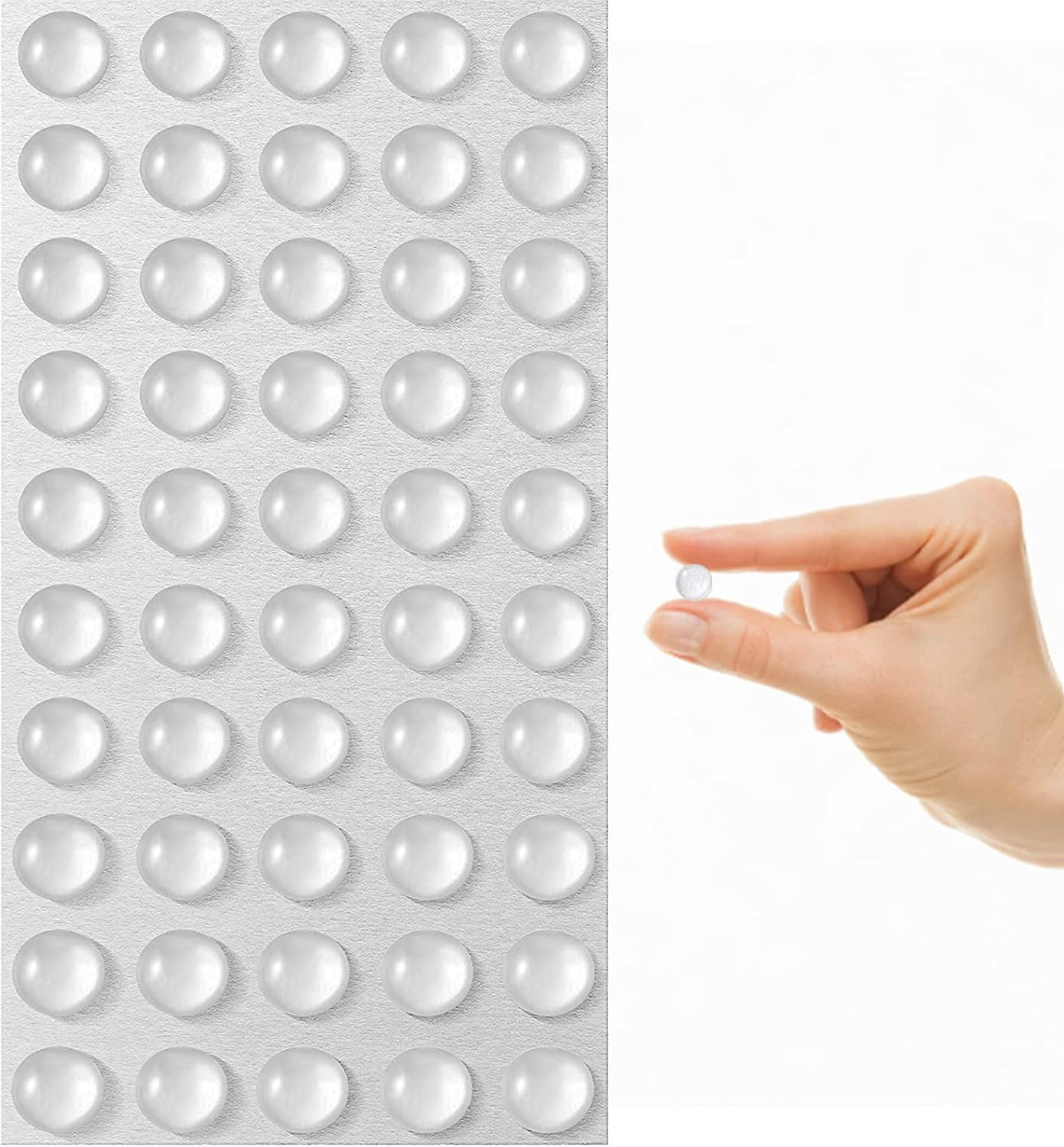 Silicone Door Bumpers,6X2Mm Mini Buffer Furniture Pads,Rubber Feet Bumper Pads,Clear Adhesive Door Bumpers Protector Furniture Door Drawers for Furniture Glass Tables Crafts Wall Protectors (100Pcs)