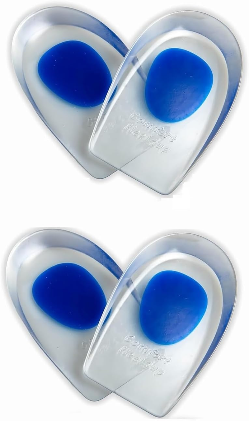 Wonder Care Gel Heel Cushion for Heel Pain Relief Women and Men | Silicone Heel Pad | Plantar Fascitis Inserts Heel Spur Pads| Achillies Heel Support| Cushion Heel Inserts | Small & Large, Pair 1 & 2