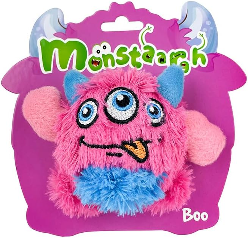 'Flick' Plush Dog Toy, Green, Large - Plush Monster Ball with Squeaker, Fun Halloween image number 6