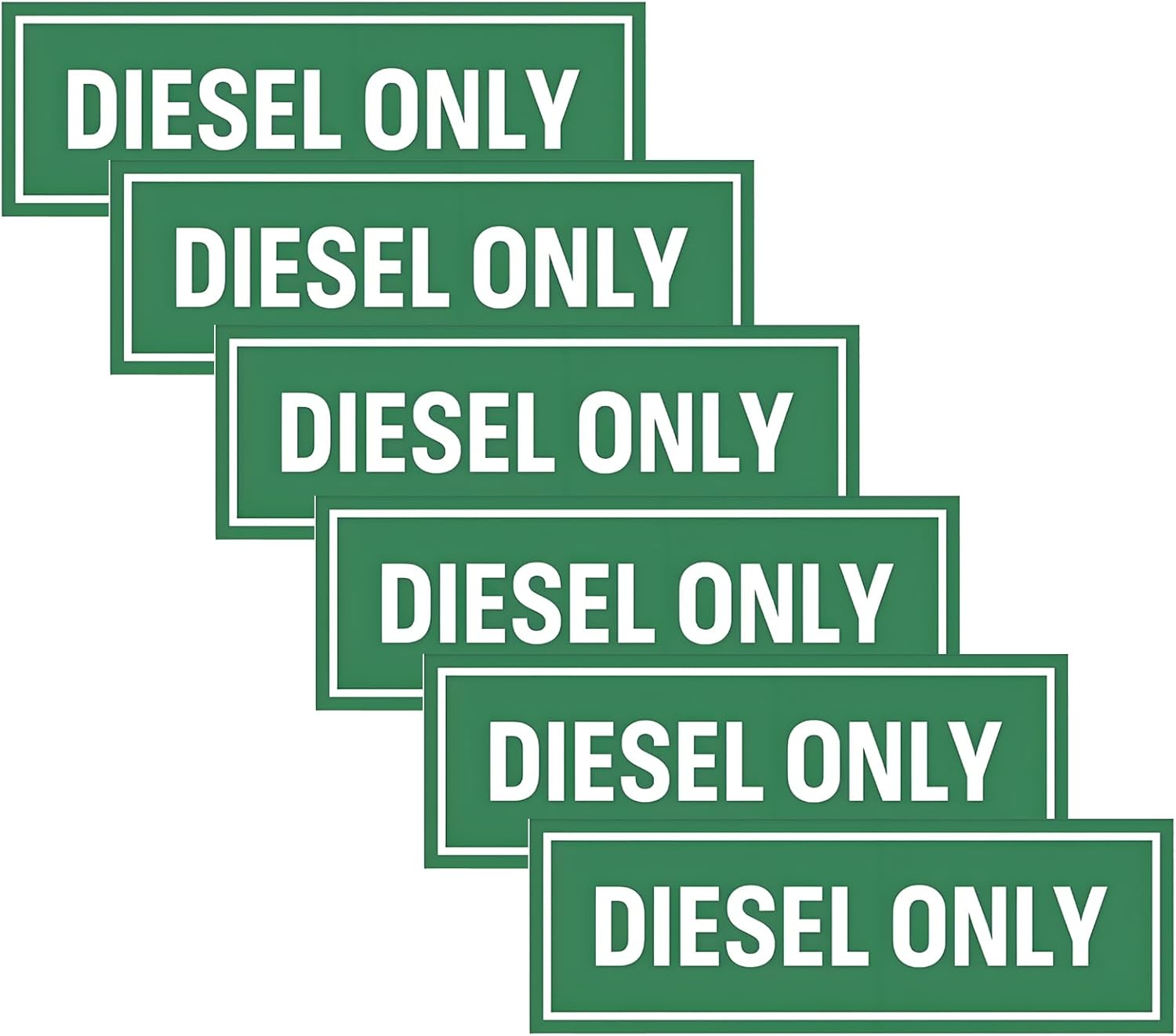 6Pc Gasoline Only Stickers for Fuel Tank | Vinyl Waterproof and Sunburn Resistant Diesel Only Decals for Fuel Cans,Gas Caps,Heavy Duty Trucks,Trucks, Tractors