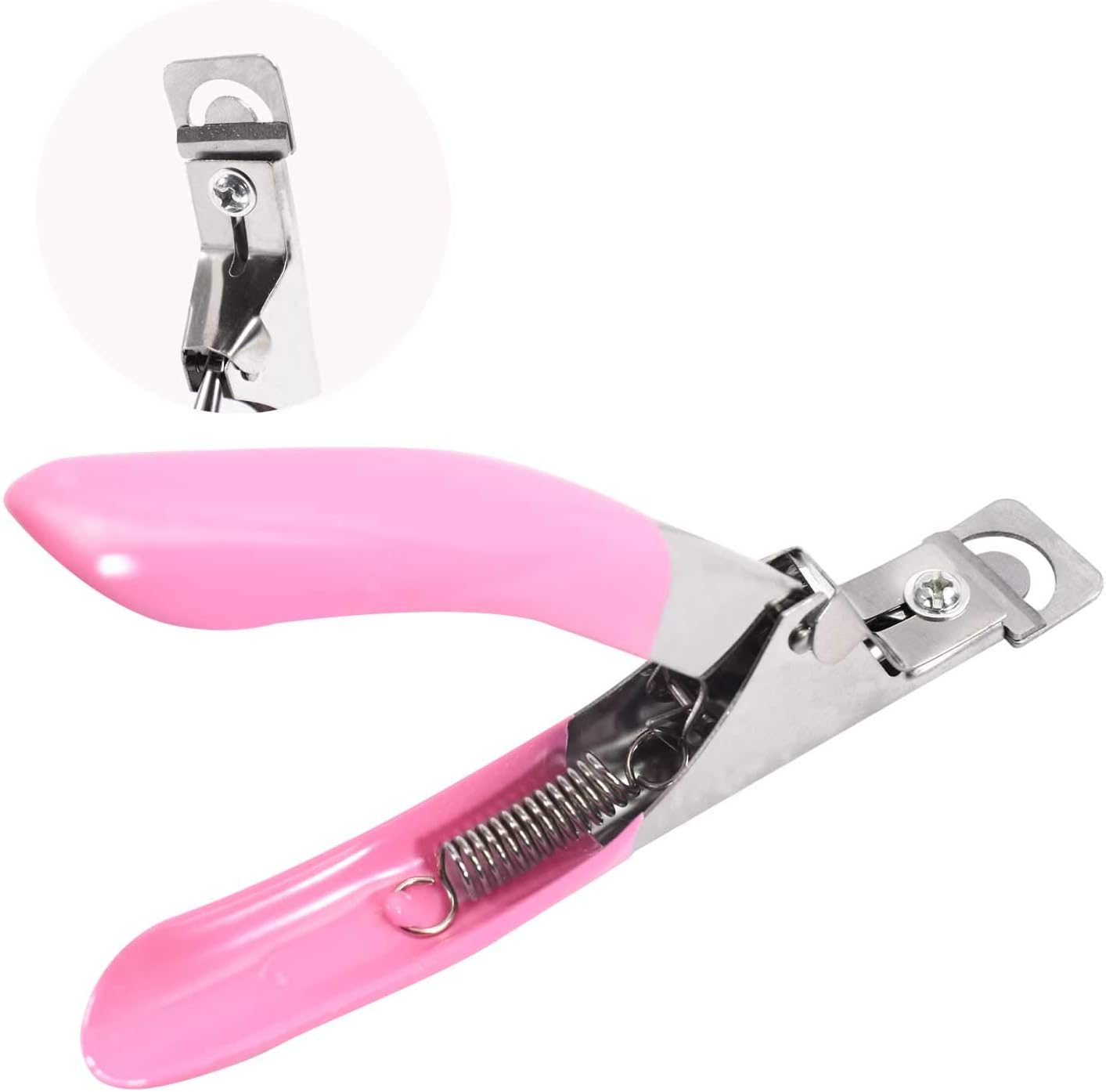 TRIXES Acrylic False Nail Tip Clipper Cutter Pink image number 5