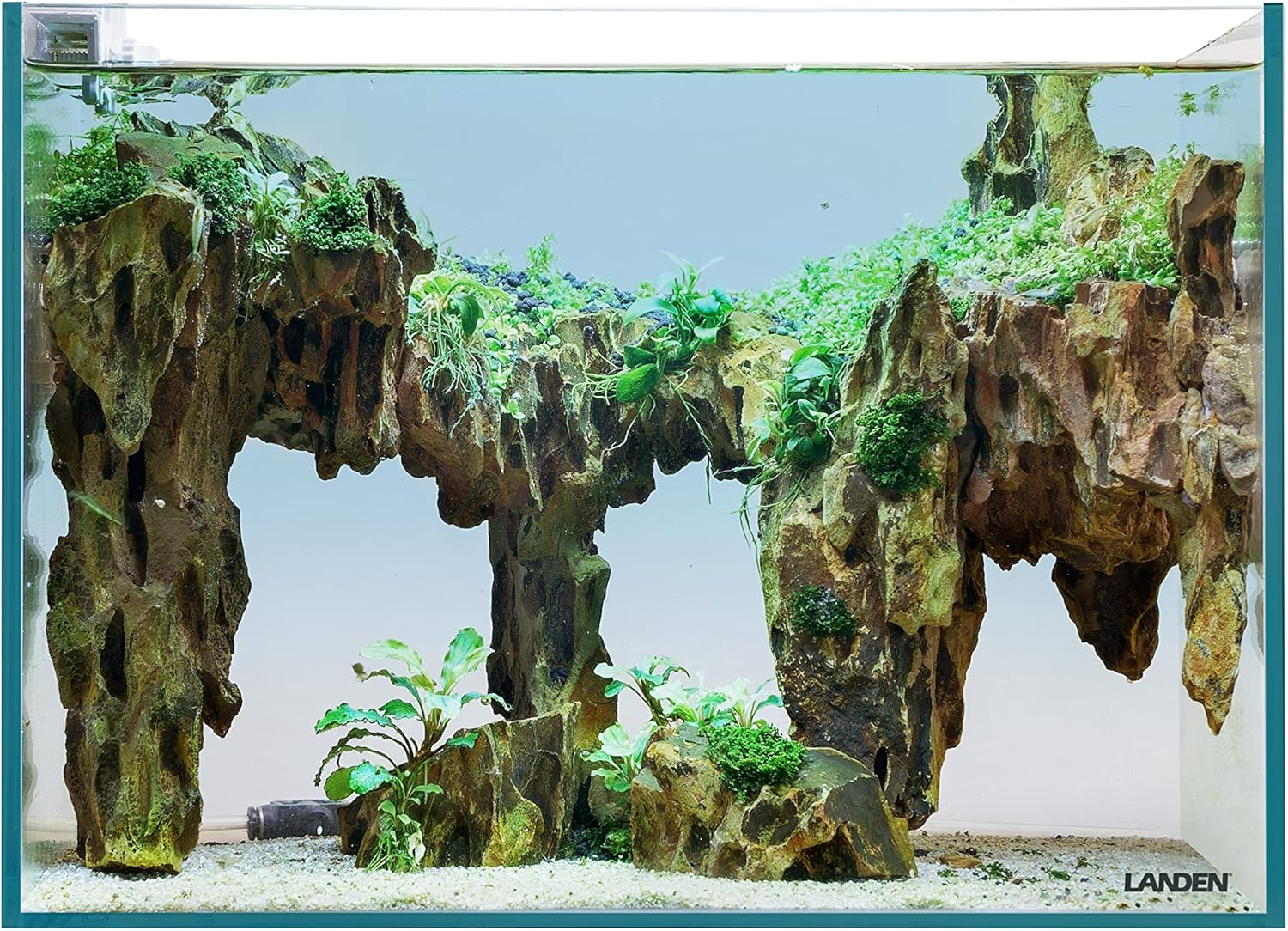 LANDEN 36N 5 Gallon Rimless Low Iron Aquarium Tank, W14.2&times;D8.7&times;H10.2 In(36X22X26Cm) 5Mm Thickness with Black Nano Foam Leveling Mat Included image number 6