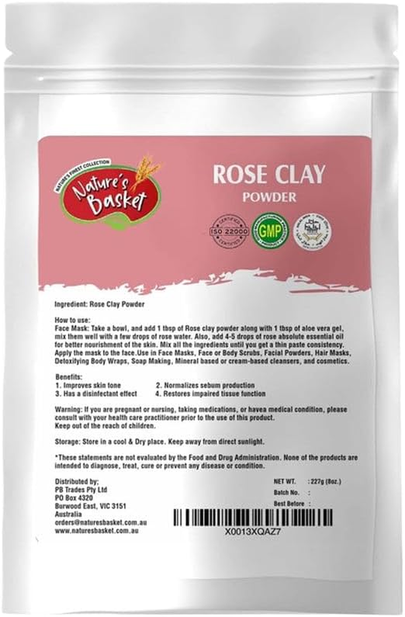 Nature'S Basket Rose Clay Powder - 227 Grams image number 2