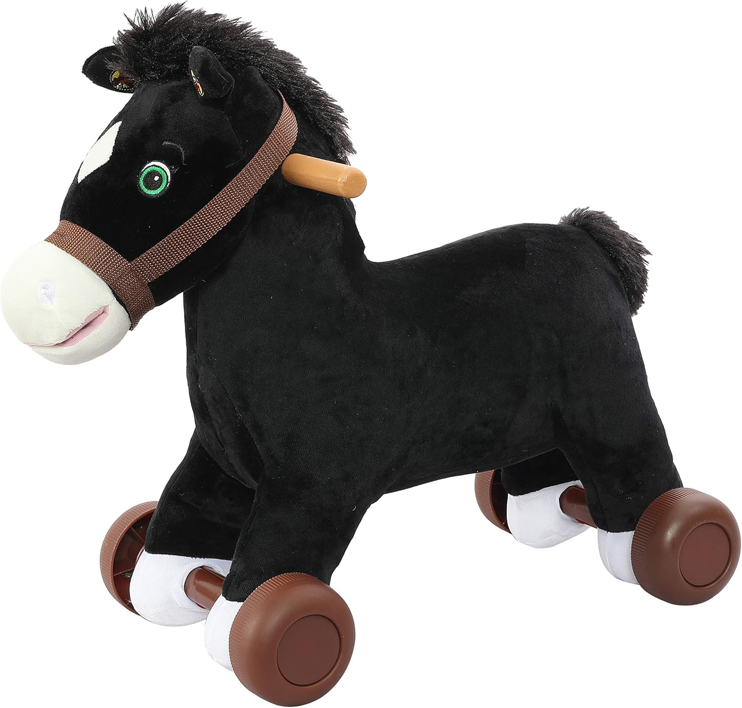Rockin' Rider Cocoa 2-In-1 Pony Plush Ride-On, Black image number 2