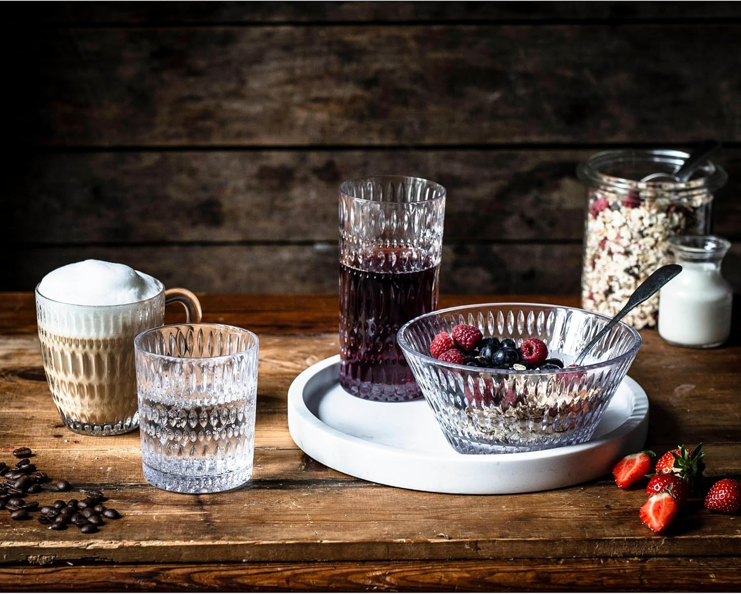 Nachtmann Ethno Whisky Tumbler, Clear &ndash; Luxurious Crystal Glass for Whisky & Cocktails &ndash; Machine-Made Drinkware with Eye-Catching Modern Design &ndash; 304 Ml Capacity (Pack of 4) image number 3