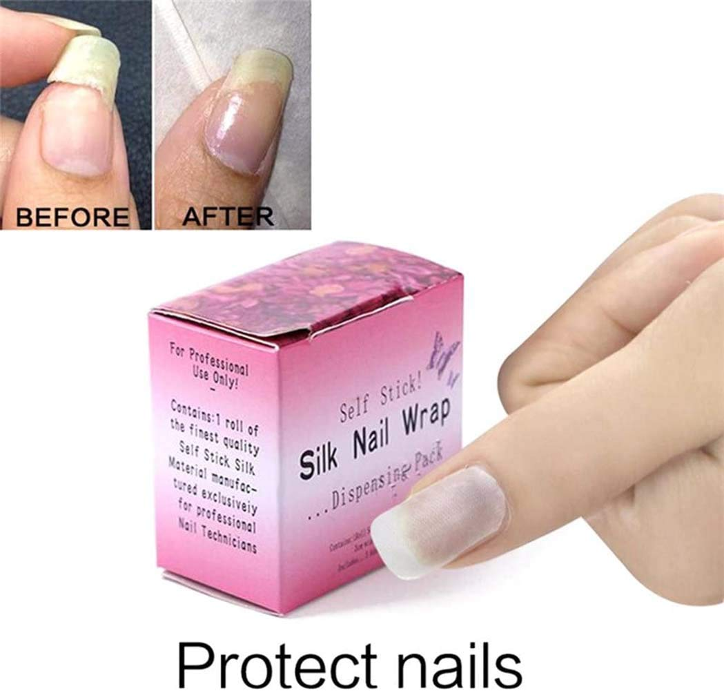 1 Roll Nail Repair Fiberglass Silk Wrap Self Adhesive anti Damage DIY Strong Protect Reinforce Extension Sticker,Nail Repair Reinforce Nail Protector Nail Art Tool for Home Use or Salon image number 4