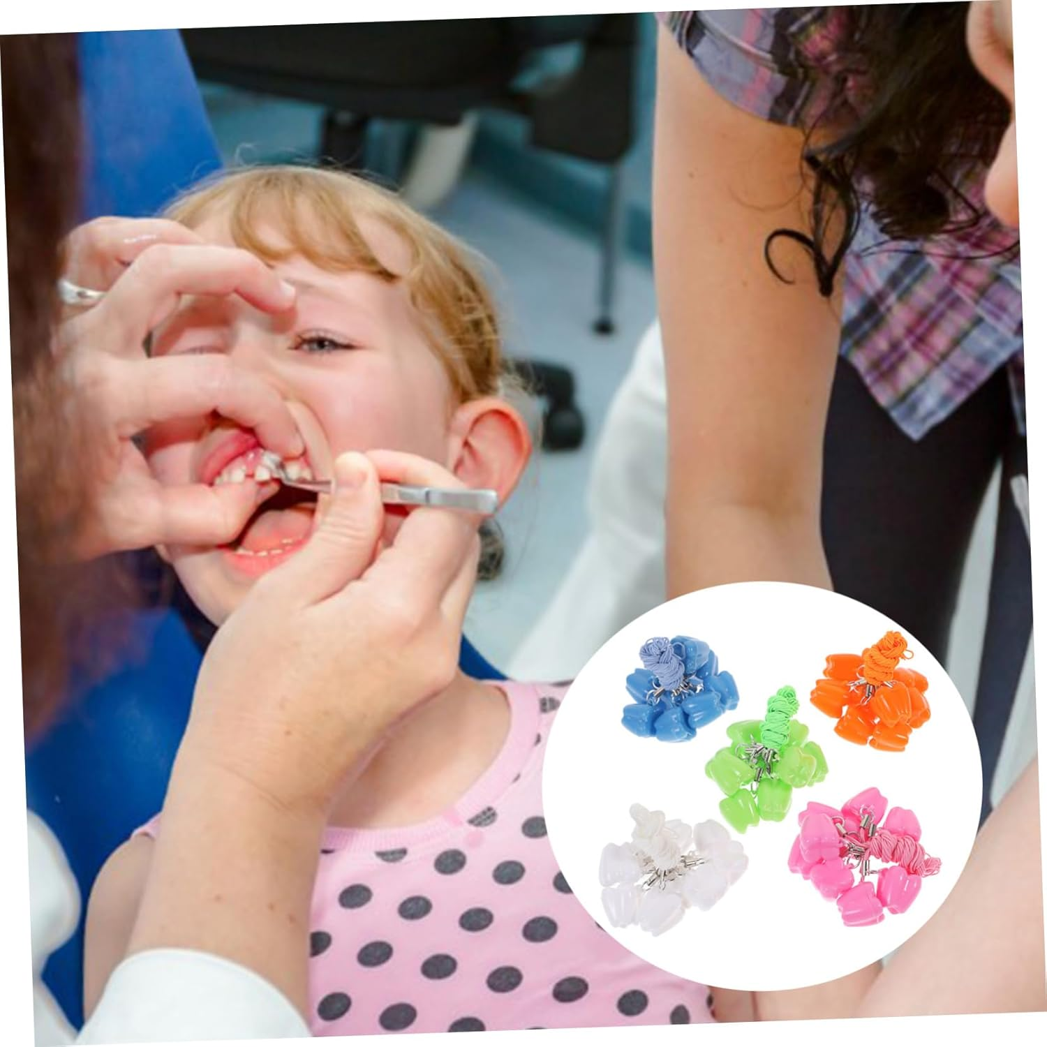 50Pcs Tooth Storage Box Plastic Keepsake Organizer for First Lost Teeth Safe Smooth Finish Boys Girls Random Colors Included image number 2