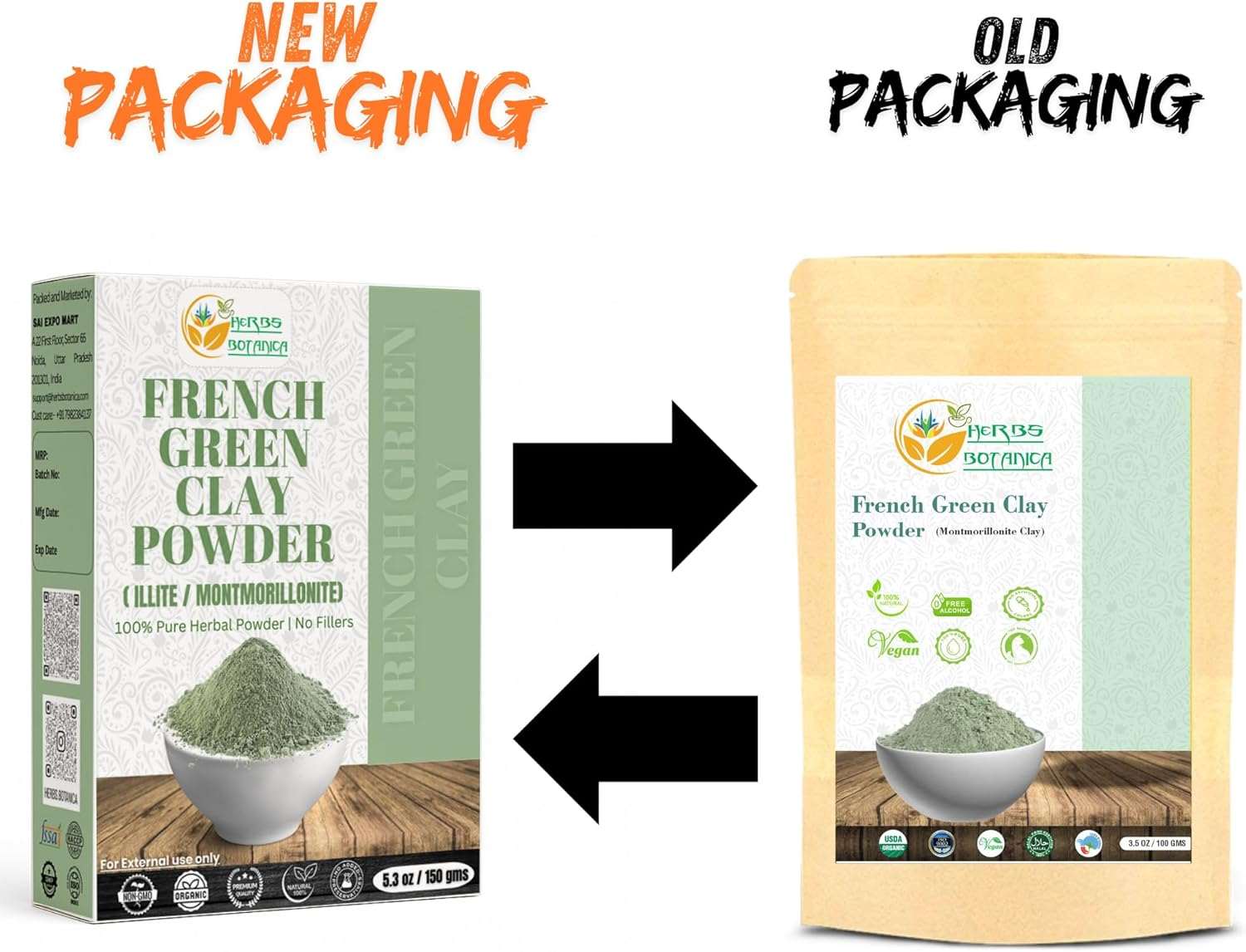 Herbs Botanica French Clay Powder 150G &ndash; Pure, Natural Cosmetic Grade Powder for DIY Face Masks, Skincare, Haircare & Soap Making image number 2