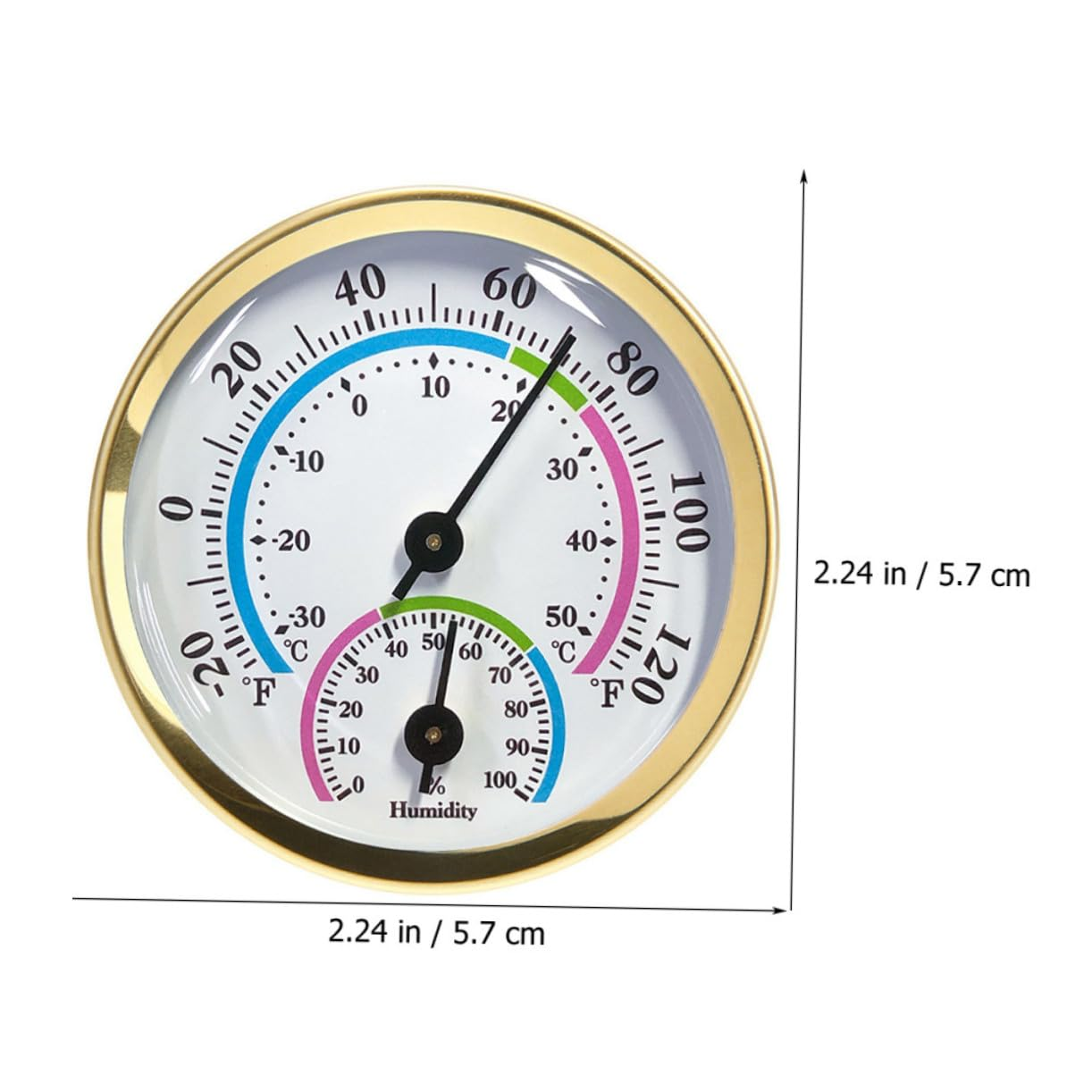 TEHAUX 2Pcs Indoor Outdoor Thermometer and Humidity Gauge for Garden Patio Mini Wall-Mount Temperature Hygrometer Measurement for Home Office Greenhouse Sauna and Workshop Use image number 5