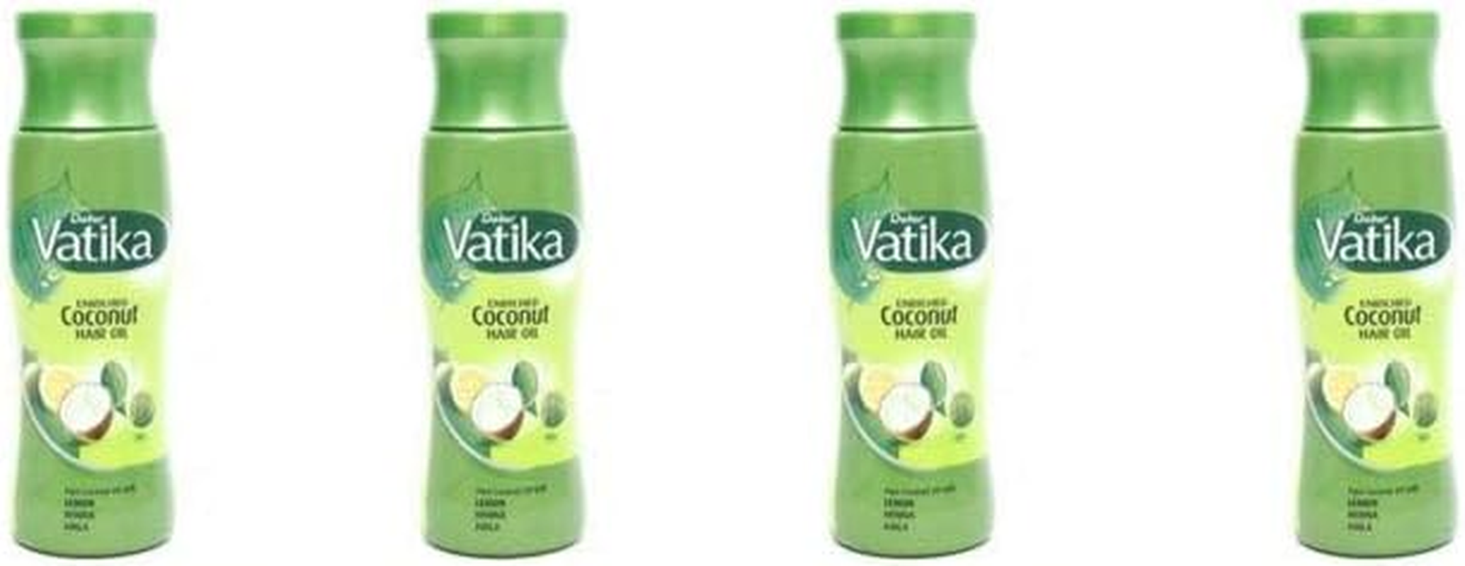Dabur Vatika Hair Oil Enriched Coconut Oil - Economy Pack 1200Ml(4 X 300Ml) -