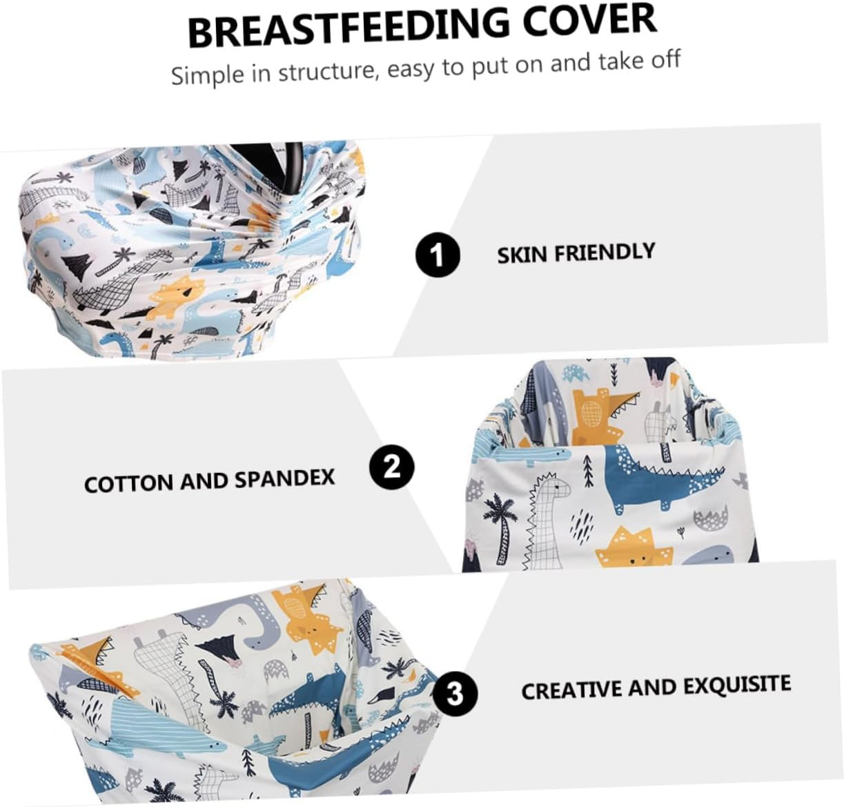 Multifunctional Cotton Nursing Cover Stroller Shield Breathable Anti-Exposure Breastfeeding Cloak Scarf for Outdoor Travel and Care image number 2