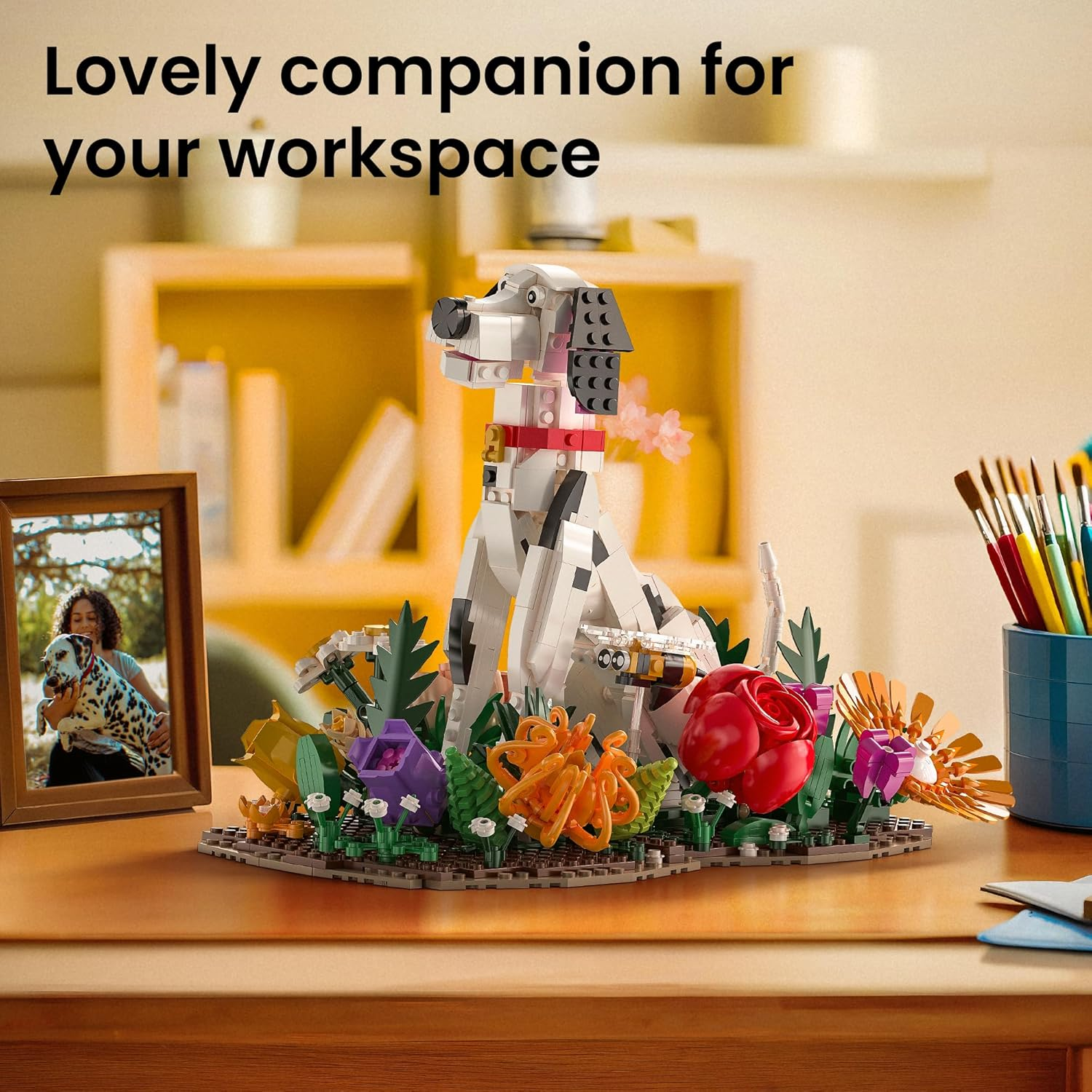 Sillbird Dalmatian Flower Dog Construction Kit for Children & Adults, Puppy Construction Set with Flowers, Christmas & Birthday for Animal & Plant Lovers, from 10 Years (1097 Pieces) image number 6