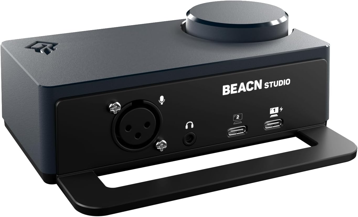 BEACN Studio &ndash; USB XLR Audio Interface for Creators, Built in DSP Mic Chain, Ultra-Low-Noise Preamp, Multi-Channel Dual PC and Console USB-C Connections, for Streaming, Gaming, and Podcasting (Dark) image number 3