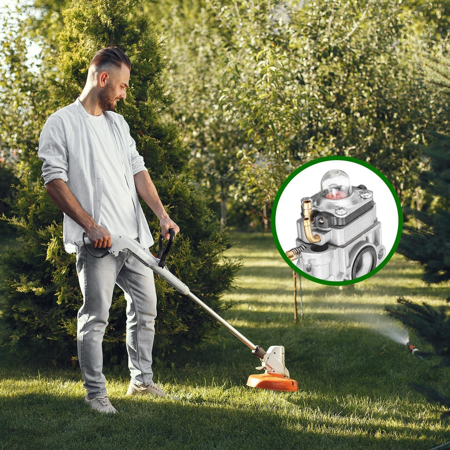 Clear Fuel Pump Carburetor Primer Bulb Cups, 20 Pack 2 Sizes Lawn Mower Replacement Parts Pump Bulb,Carburettor Pump Primer Bulbs image number 2