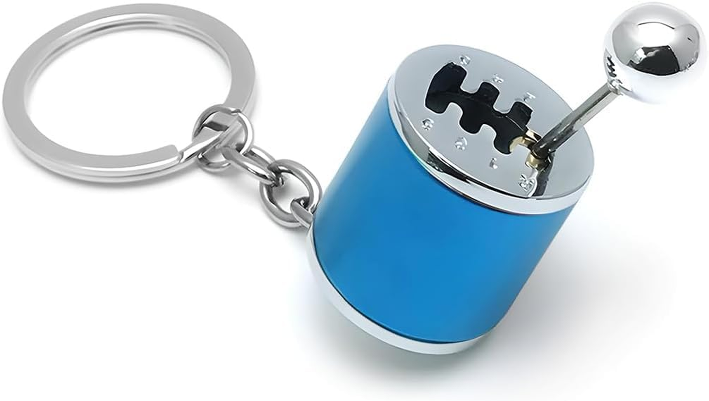 Car Shifter Gear Keychain, Creative 6 Speed Manual Transmission Shift Lever Keyring, Car Keychain Key Ring Auto Gearbox Shifter Key Chain