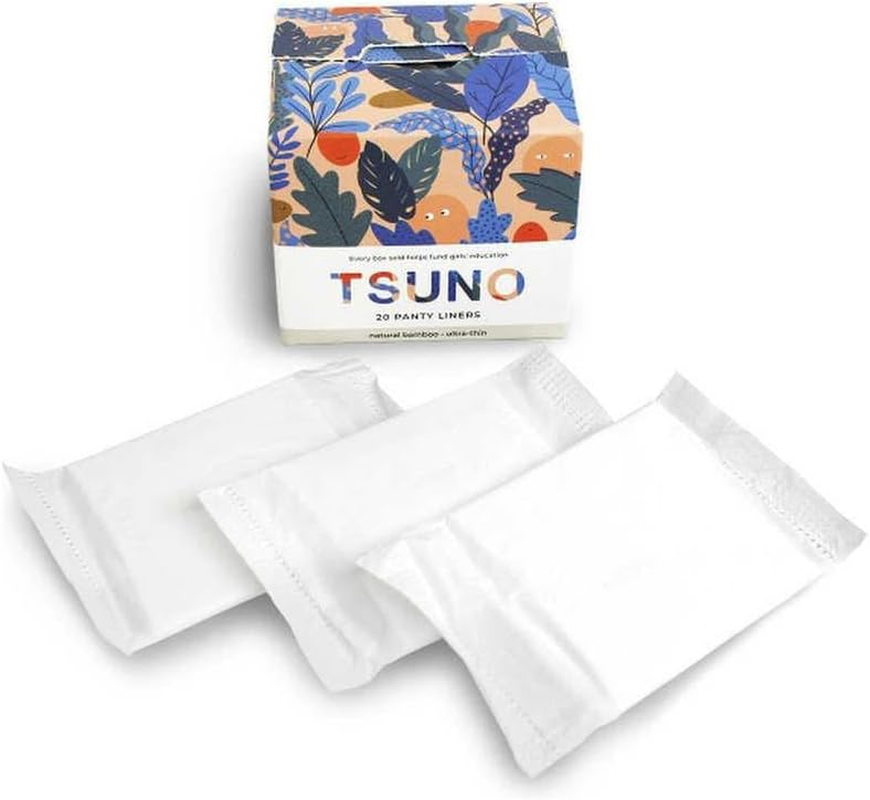 Tsuno Natural Bamboo Panty Liners - Ultra Thin Box of 20 image number 1