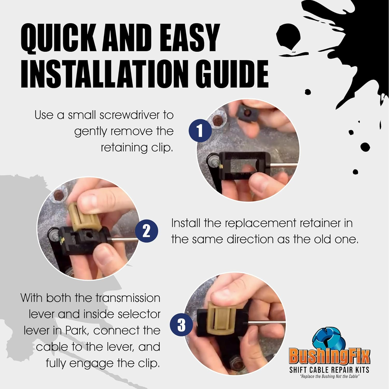 Bushing Fix F2KIT1 - Transmission Shift Cable Bushing Repair image number 3