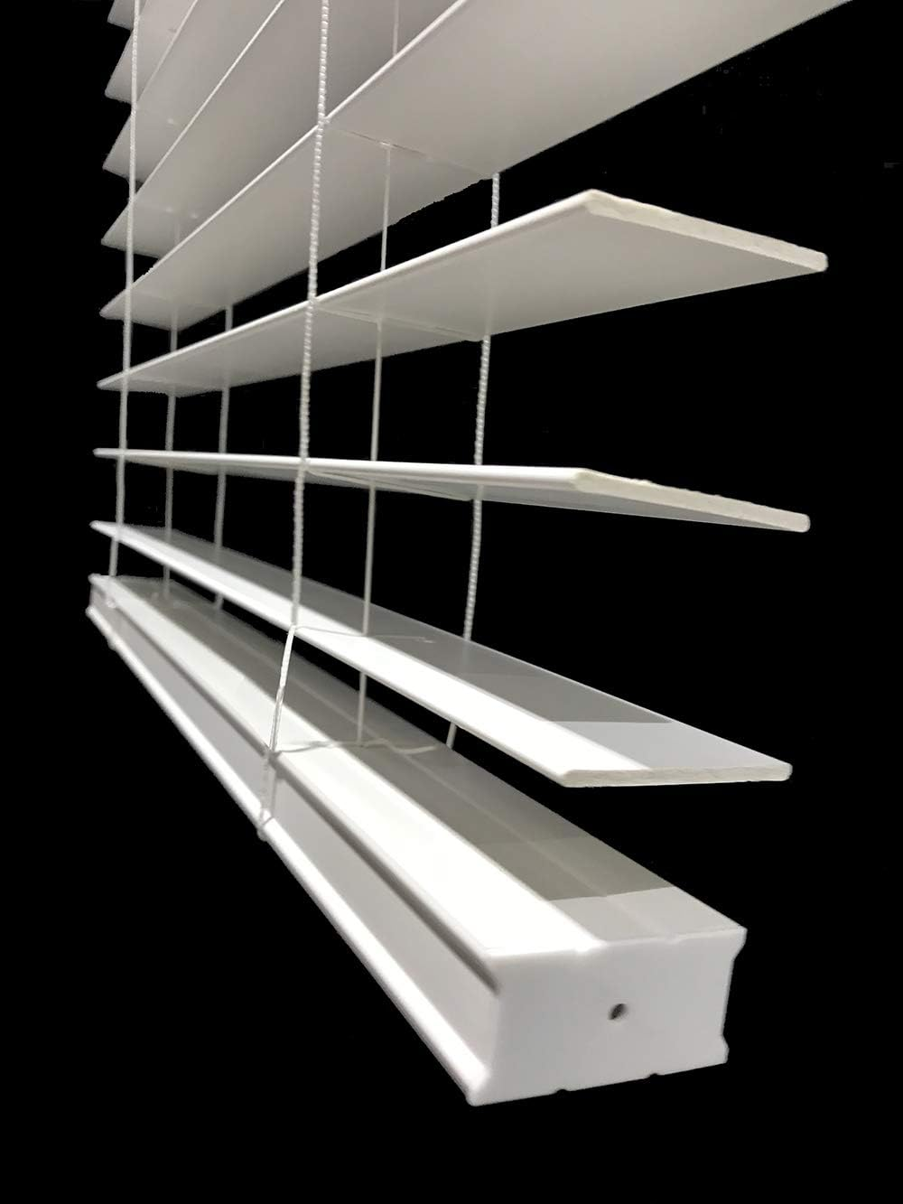 US Window and Floor 2" Faux Wood 21.75" W X 48" H, inside Mount Cordless Blinds 21.75 X 48 White image number 5